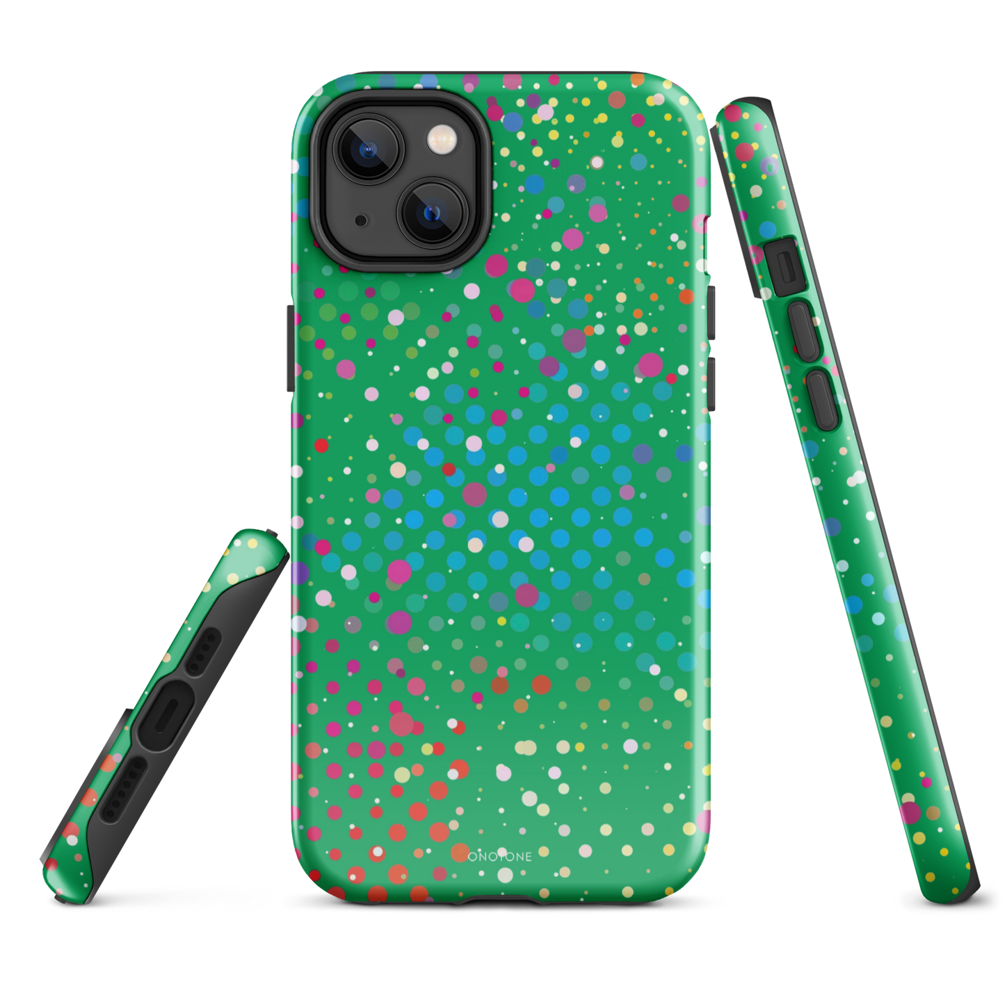 Shamrock Green Polka Dot iPhone 14 Plus Case