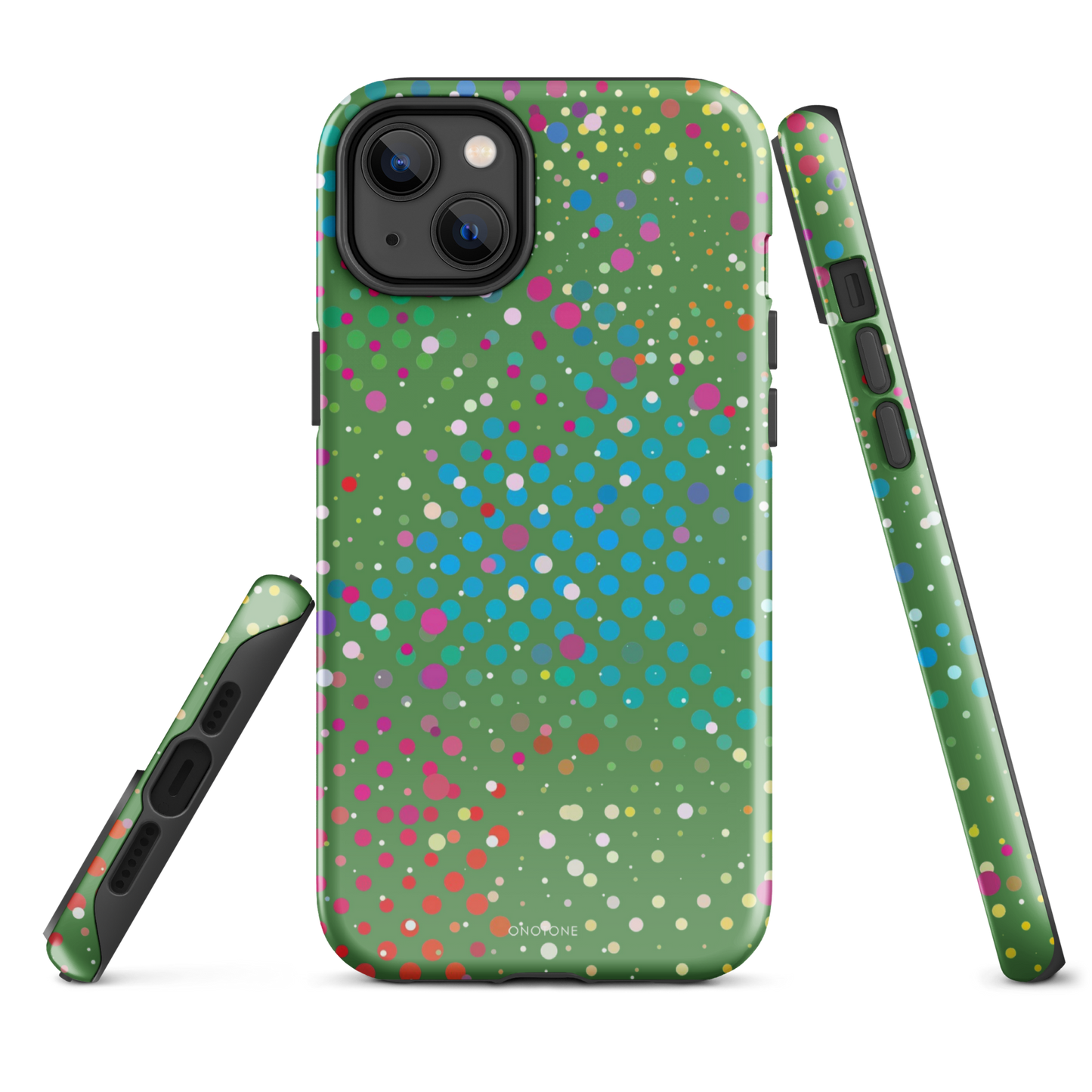 Grass Green Polka Dot iPhone 14 Plus Case