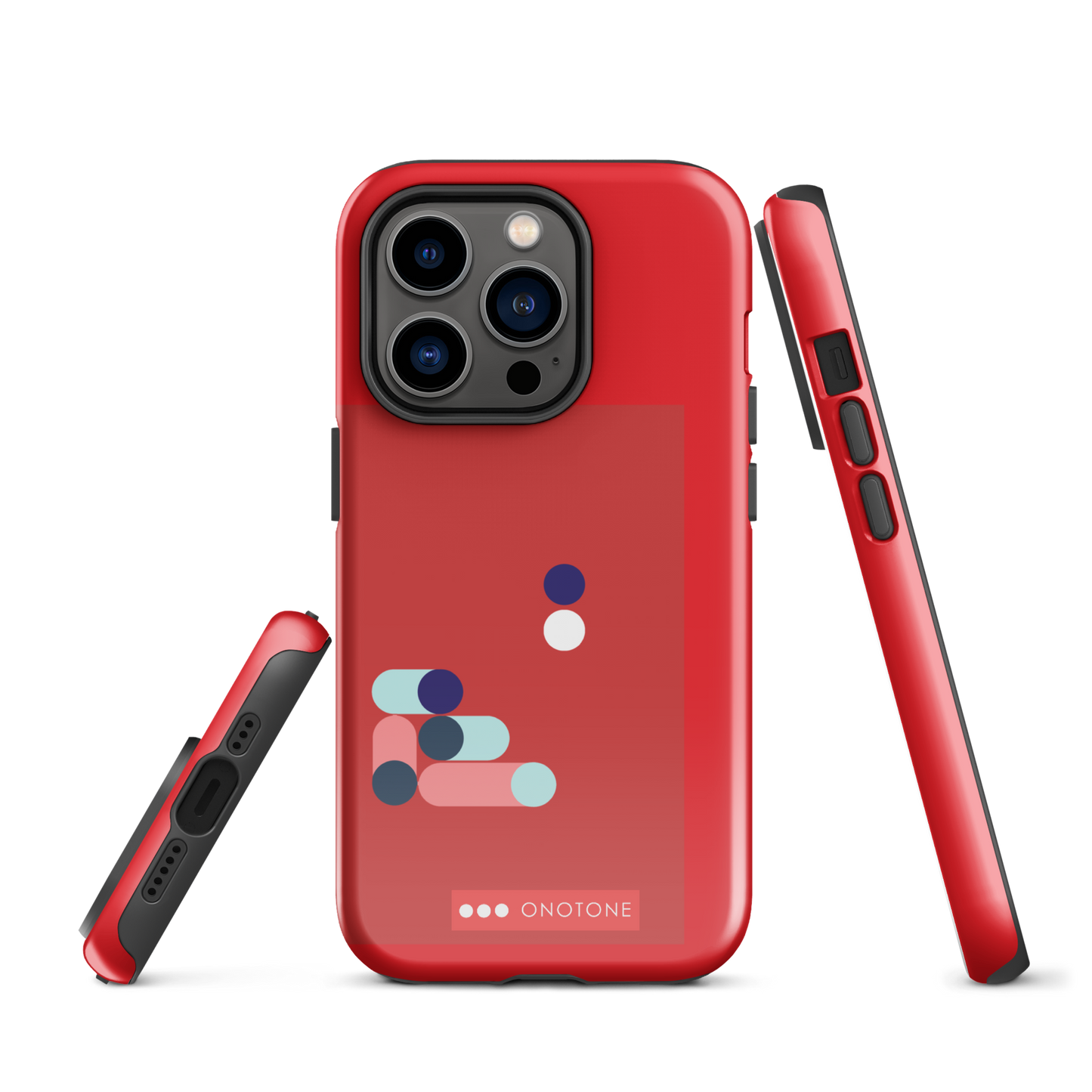 Dual Layer red modern iPhone® Case