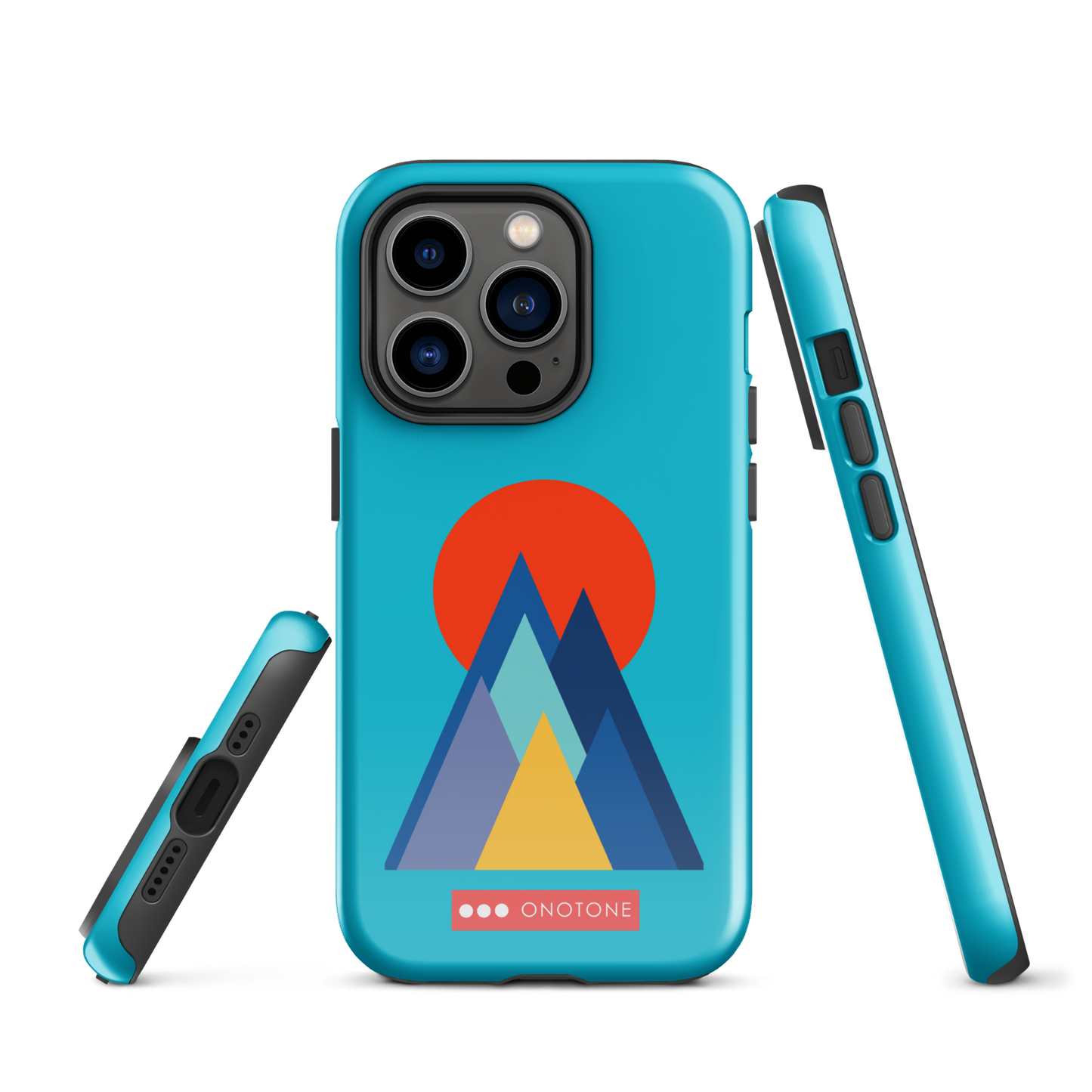 Dual Layer blue modern iPhone® Case