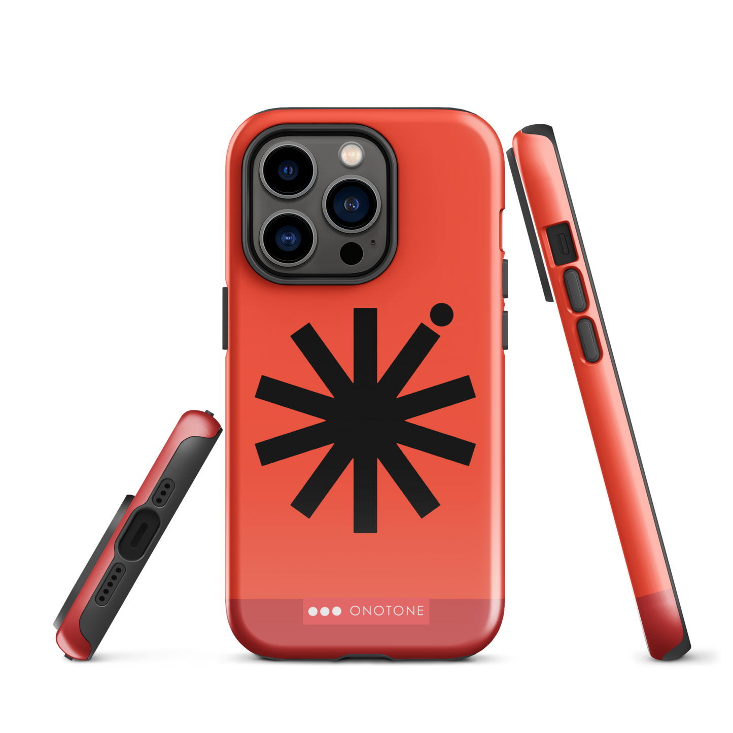 Dual Layer orange modern iPhone® Case