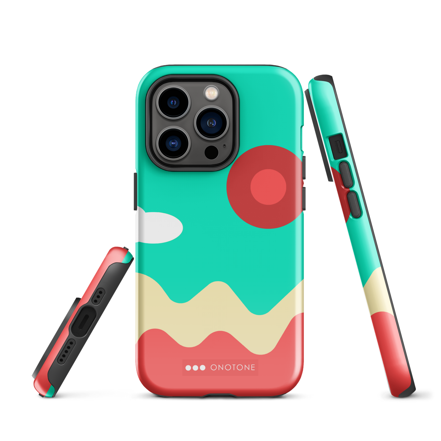 Dual Layer light blue modern iPhone® Case