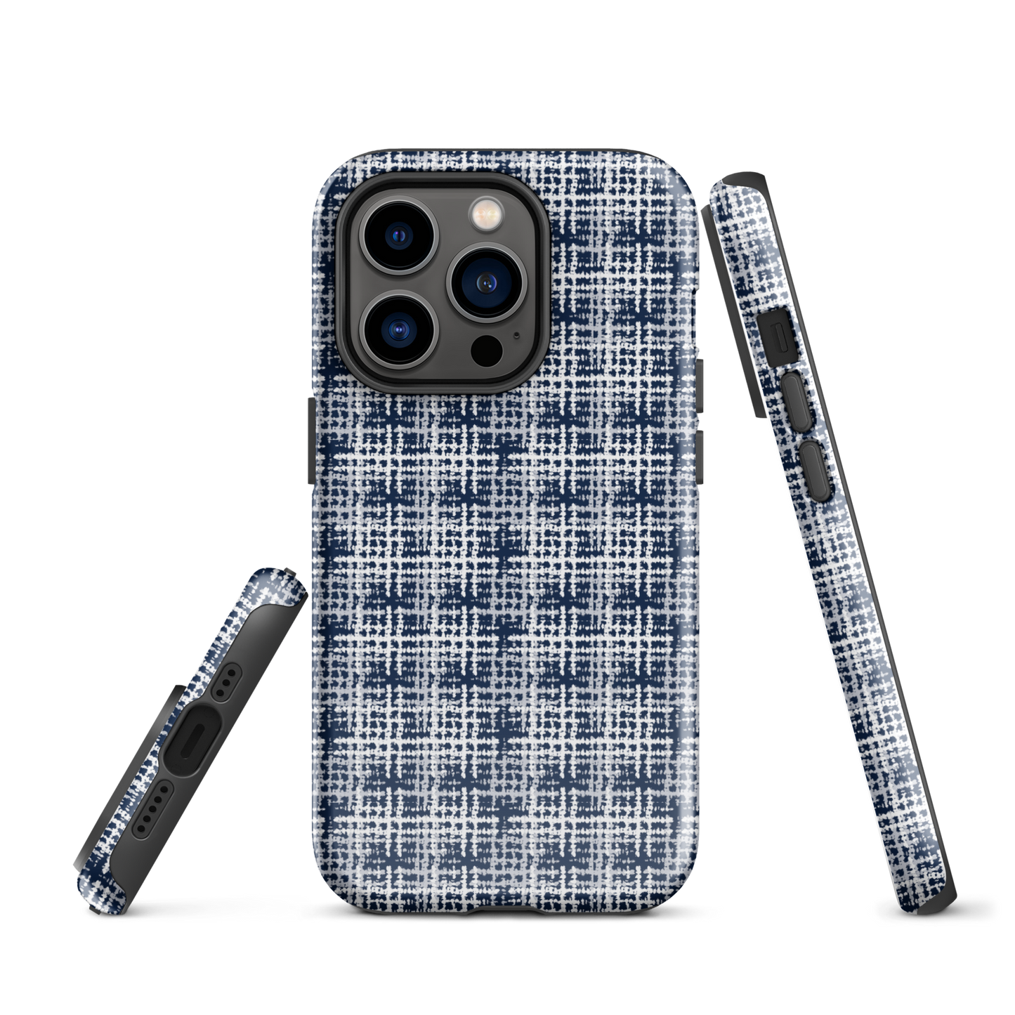 Japanese design indigo iPhone® Case with patterns