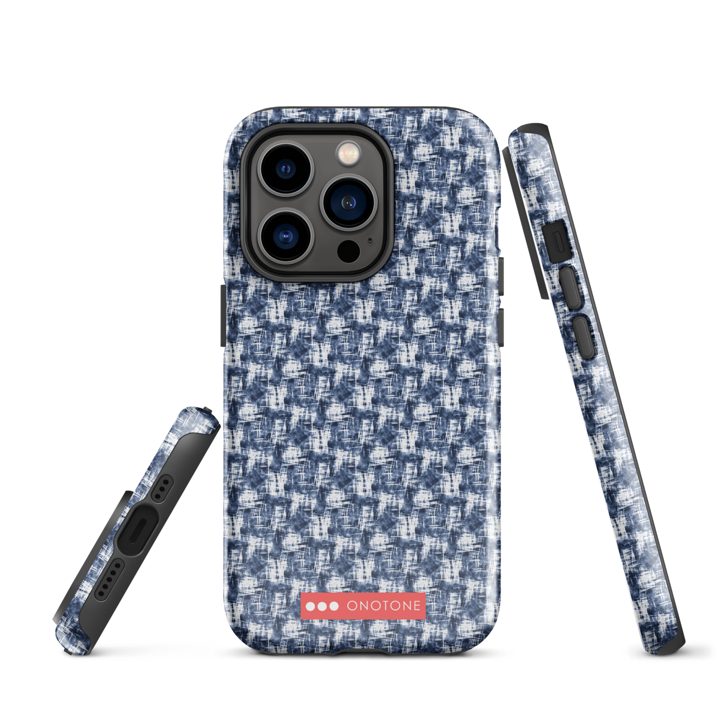 Japanese design indigo iPhone® Case with patterns
