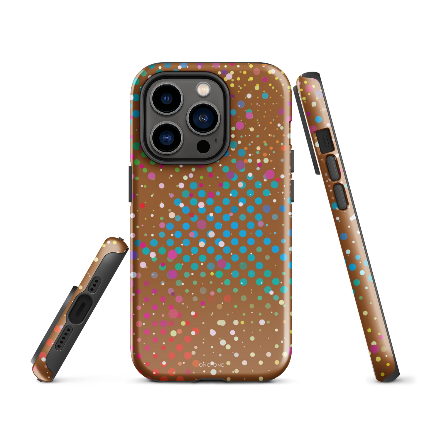 Cinnamon Brown Polka Dot iPhone 14 Pro Case