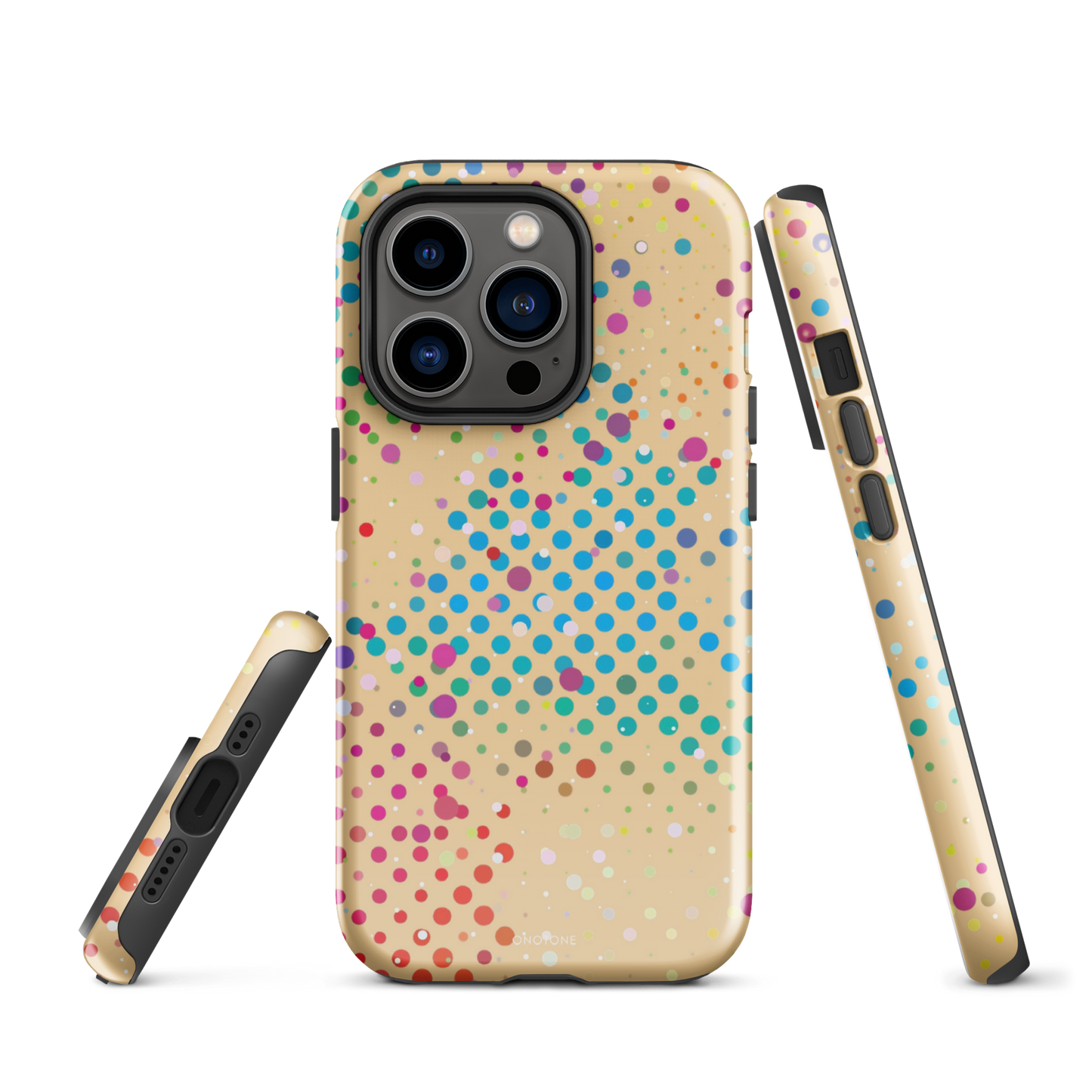 Beige Polka Dot iPhone 14 Pro Case