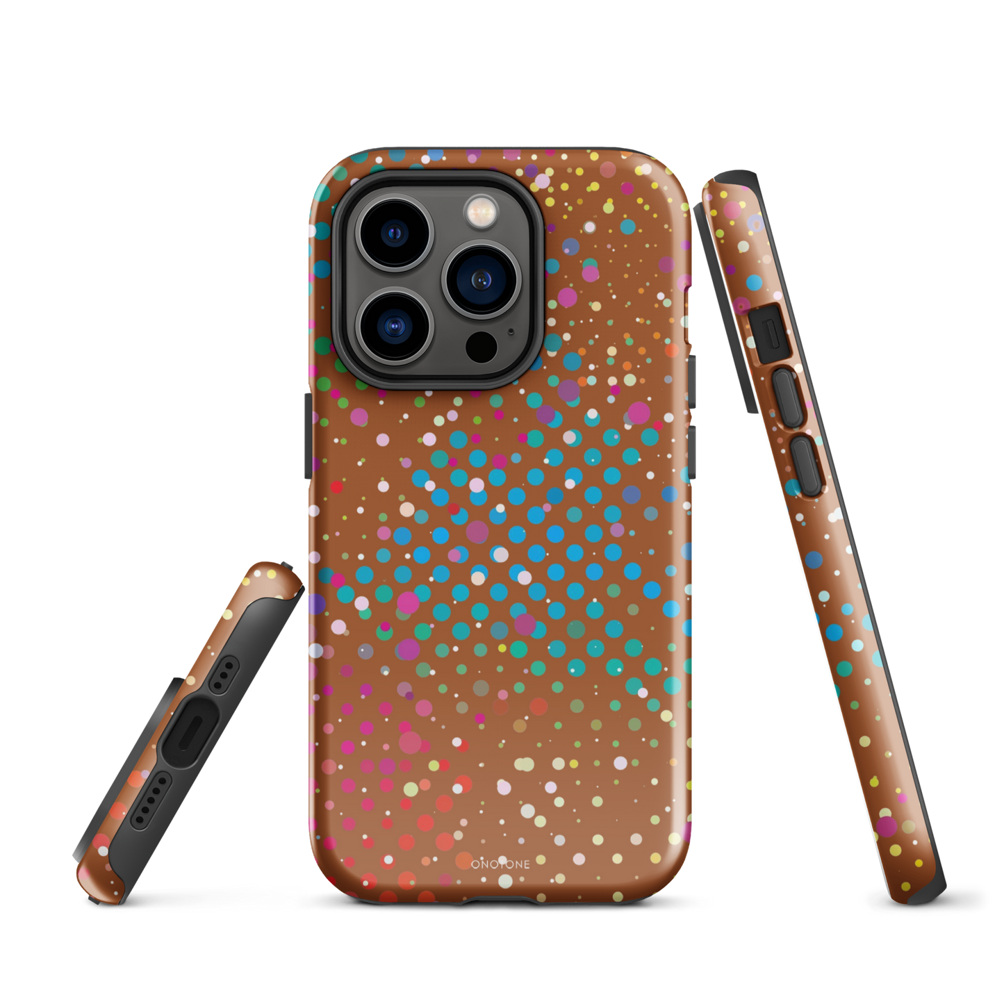 Brown Polka Dot iPhone 14 Pro Case