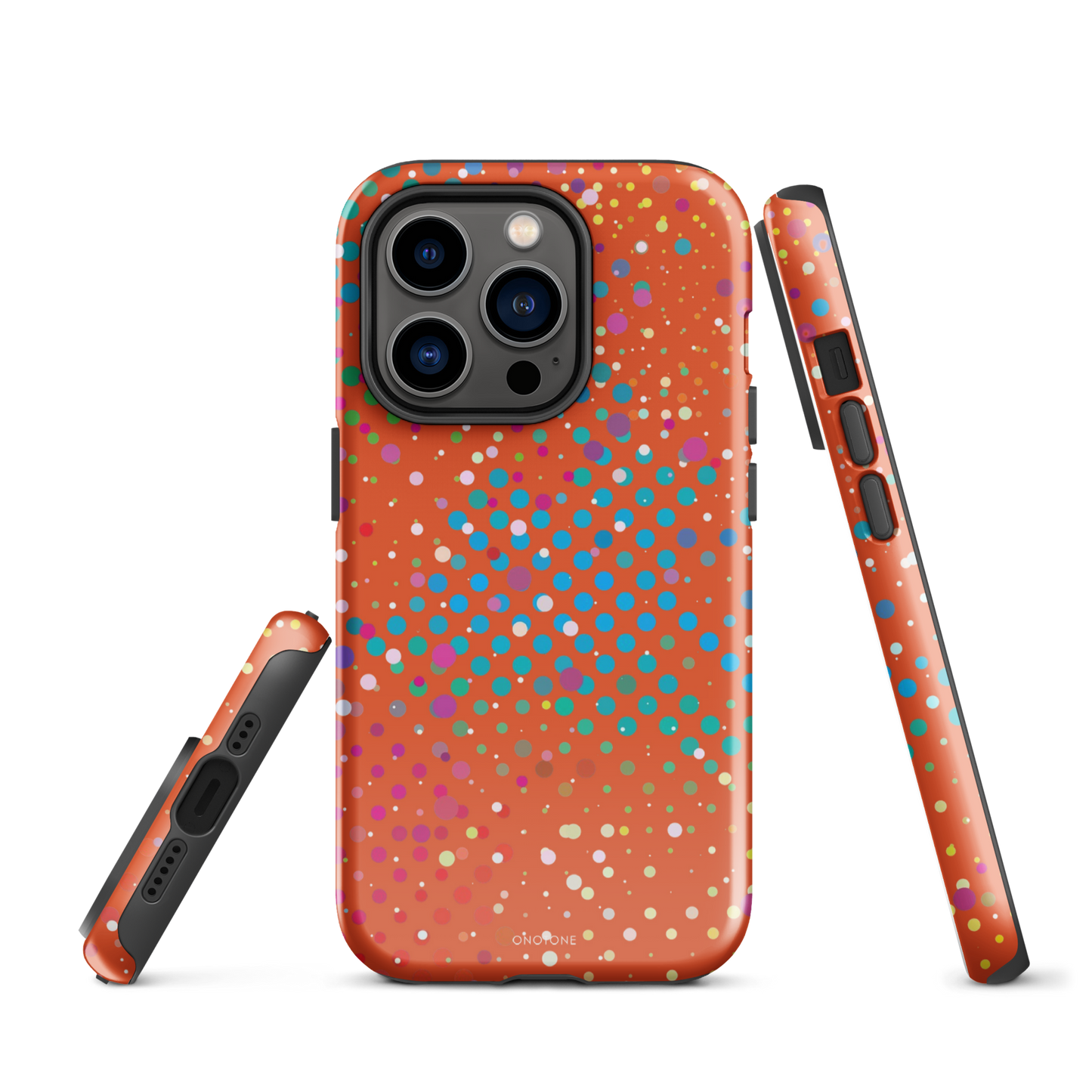 Vivid Vermilion Polka Dot iPhone 14 Pro Case