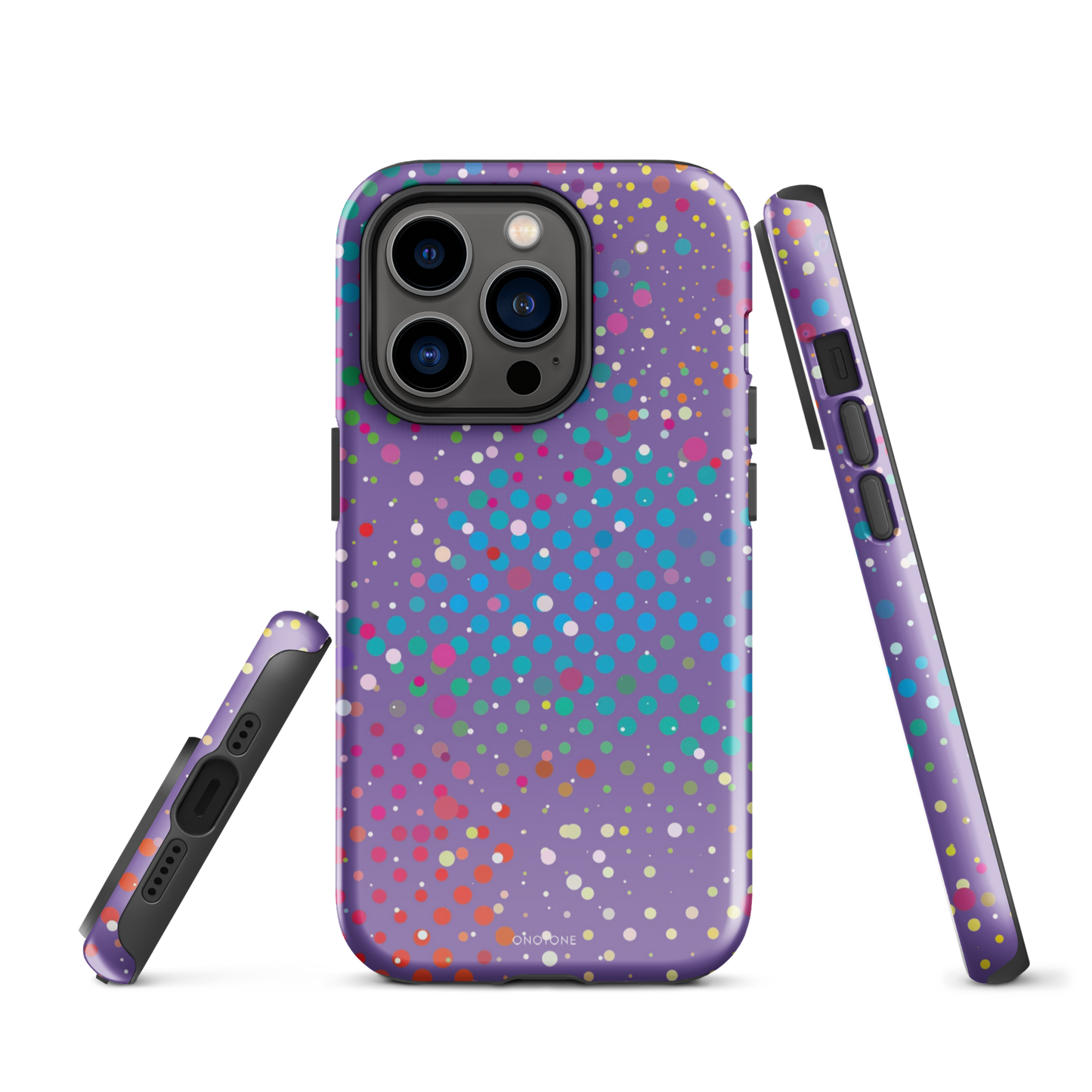 Purple Polka Dot iPhone 14 Pro Case