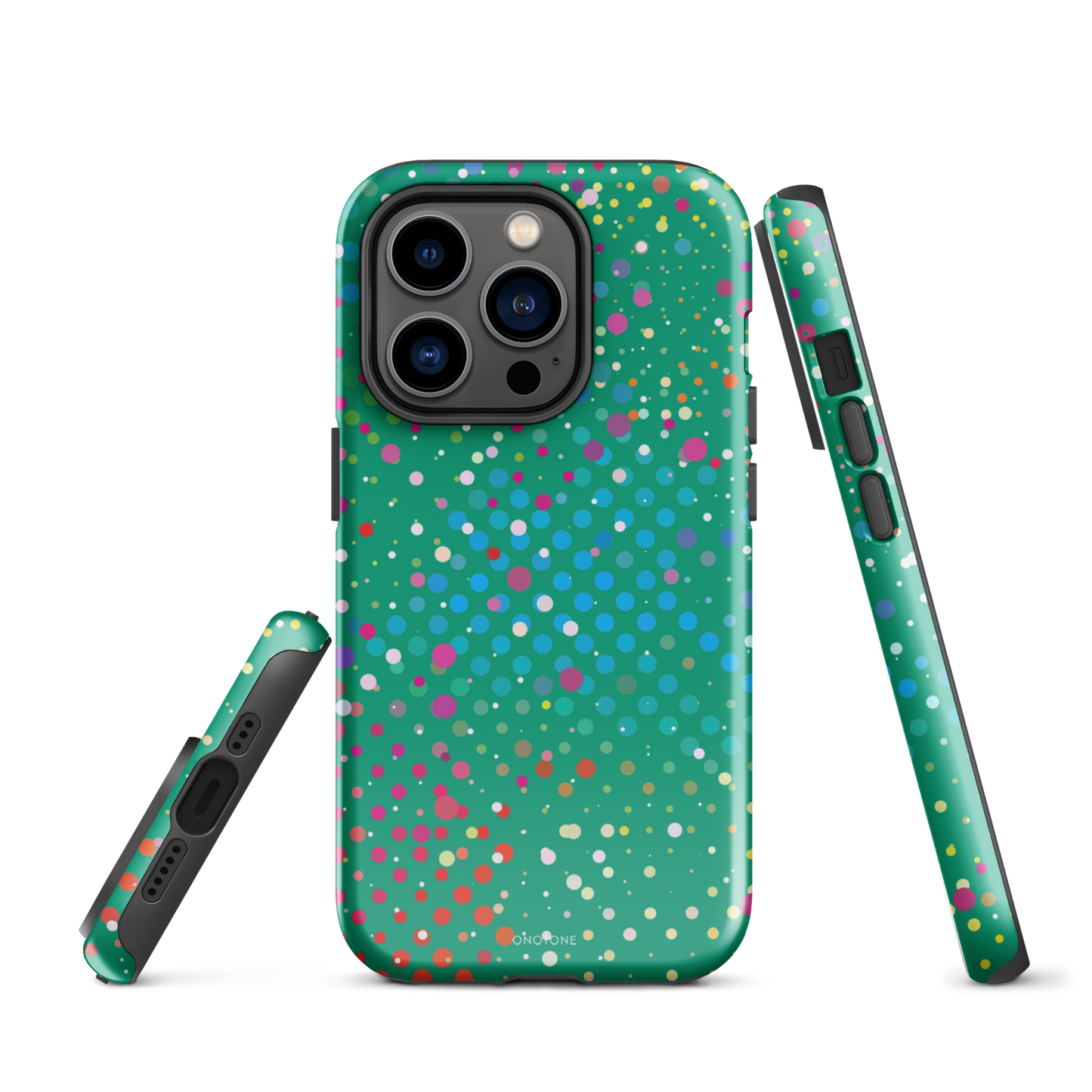 Spanish Green Polka Dot iPhone 14 Pro Case