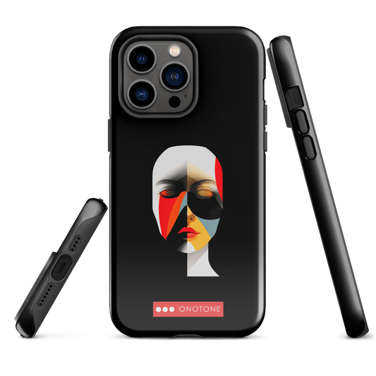 Dual Layer black modern iPhone® Case