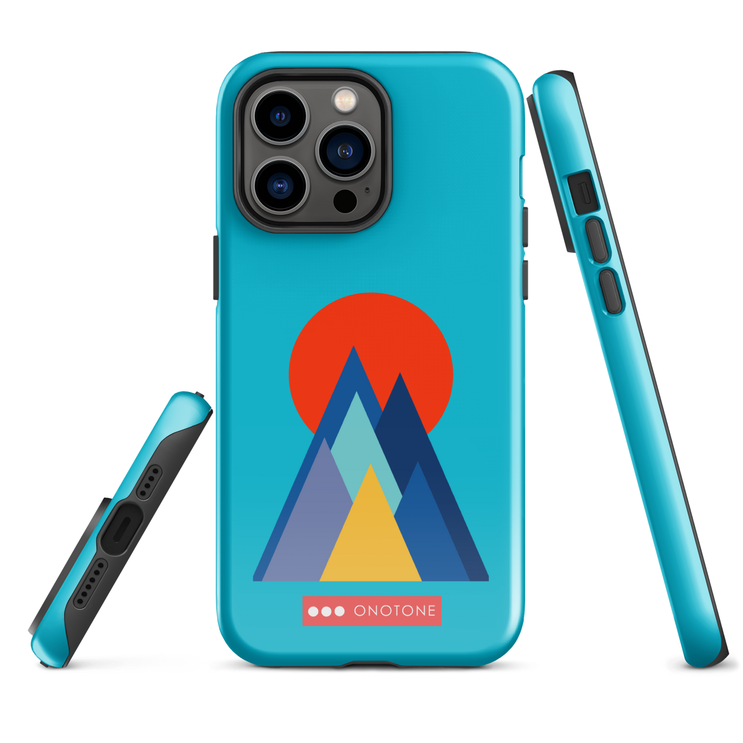 Dual Layer blue modern iPhone® Case