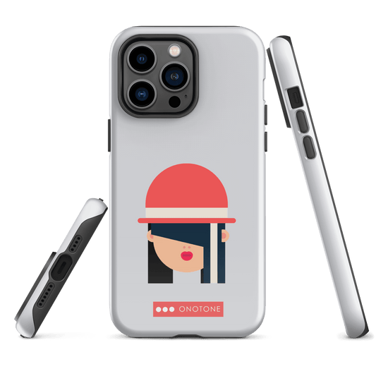 Dual Layer white modern iPhone® Case  (MD-9921)
