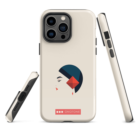 Dual Layer white modern iPhone® Case (MD-9976)