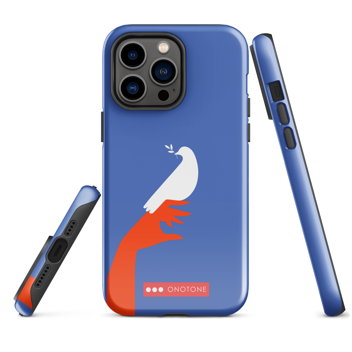 Dual Layer blue modern iPhone® Case