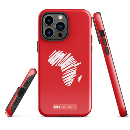 Dual Layer Africa modern red iPhone® Case
