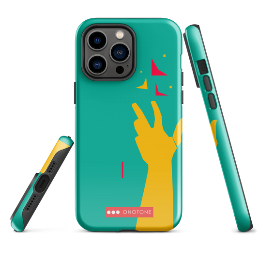 Dual Layer green modern iPhone® Case