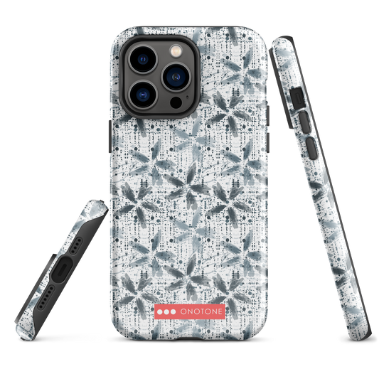 Japanese design indigo iPhone® Case with floral designs
