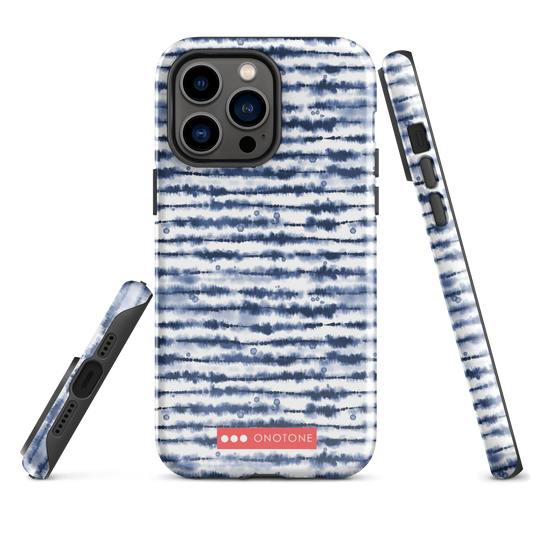 Japanese design indigo iPhone® Case with hand drawn patterns