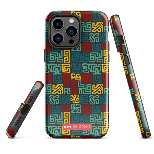 African fabric pattern iPhone® Case multi color