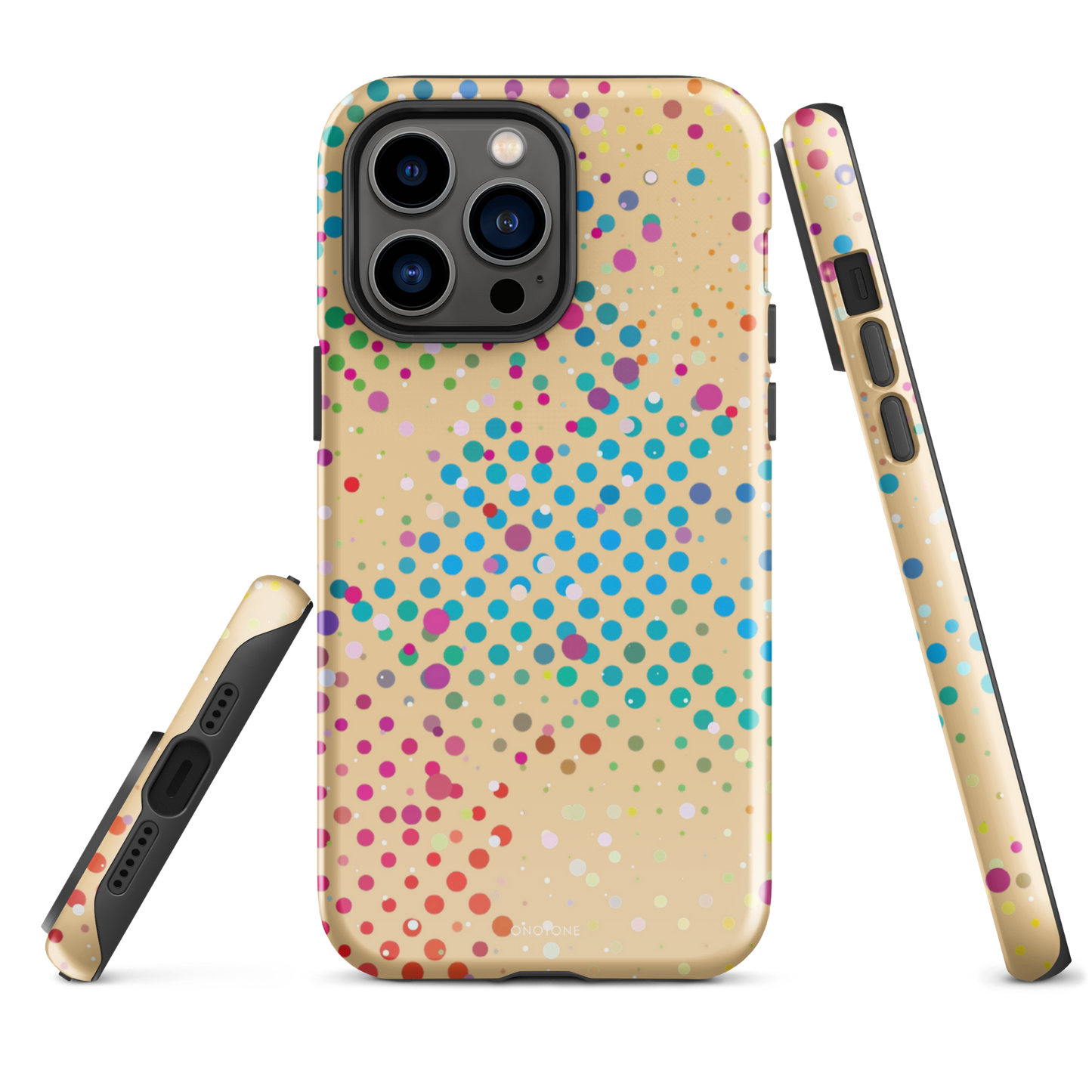 Beige Polka Dot iPhone 14 Pro Max Case