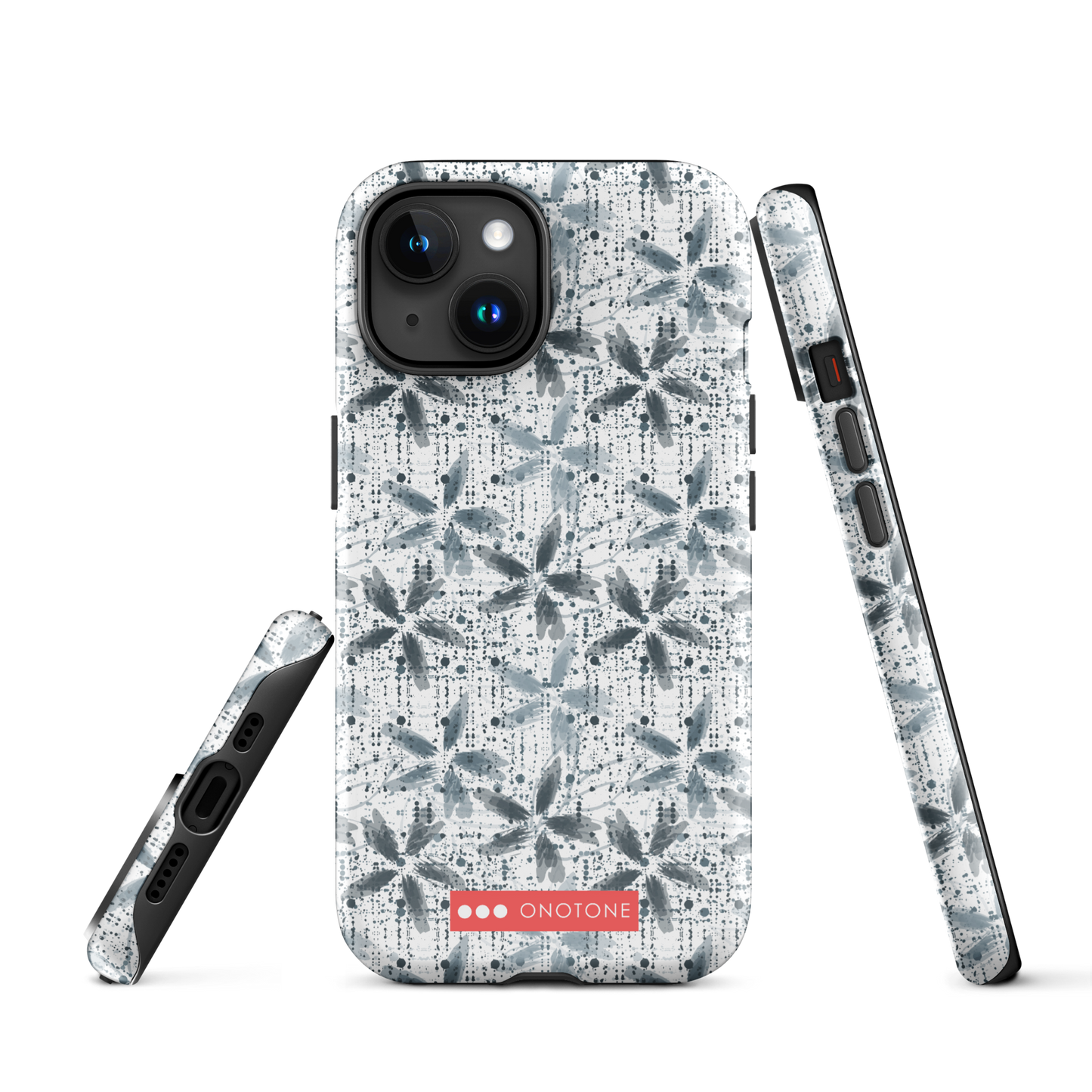 Japanese design indigo iPhone® Case with floral designs