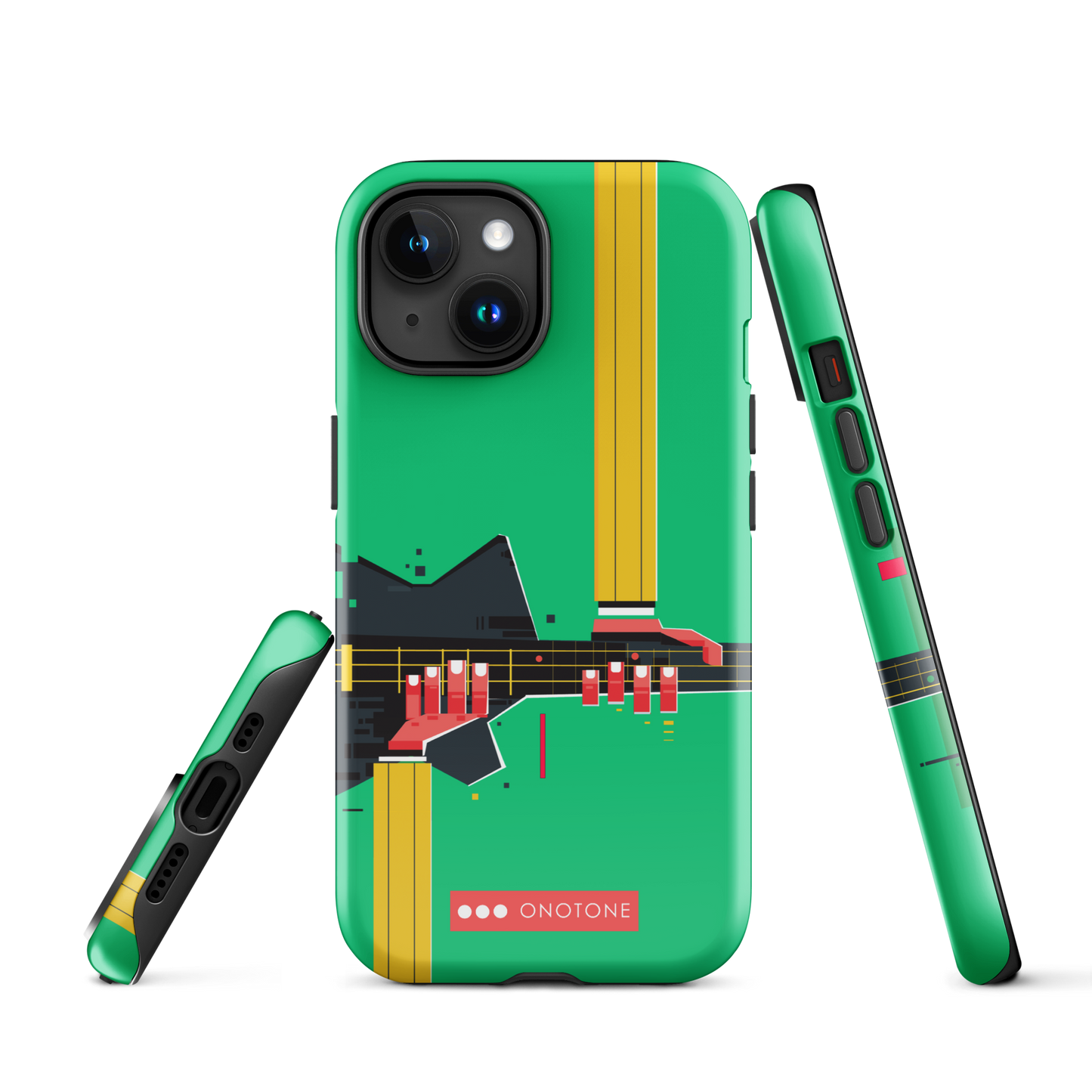 Dual Layer green modern iPhone® Case