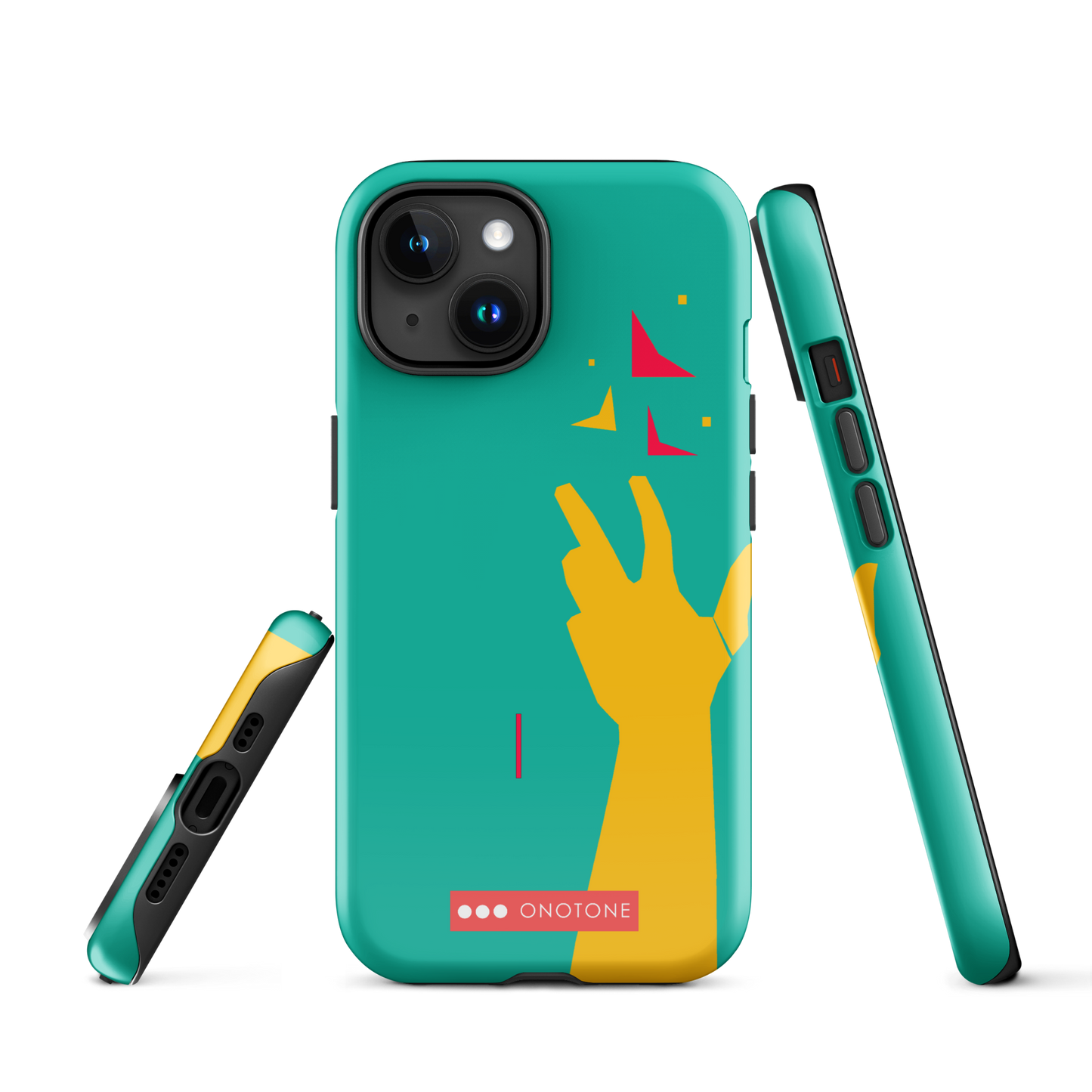 Dual Layer green modern iPhone® Case