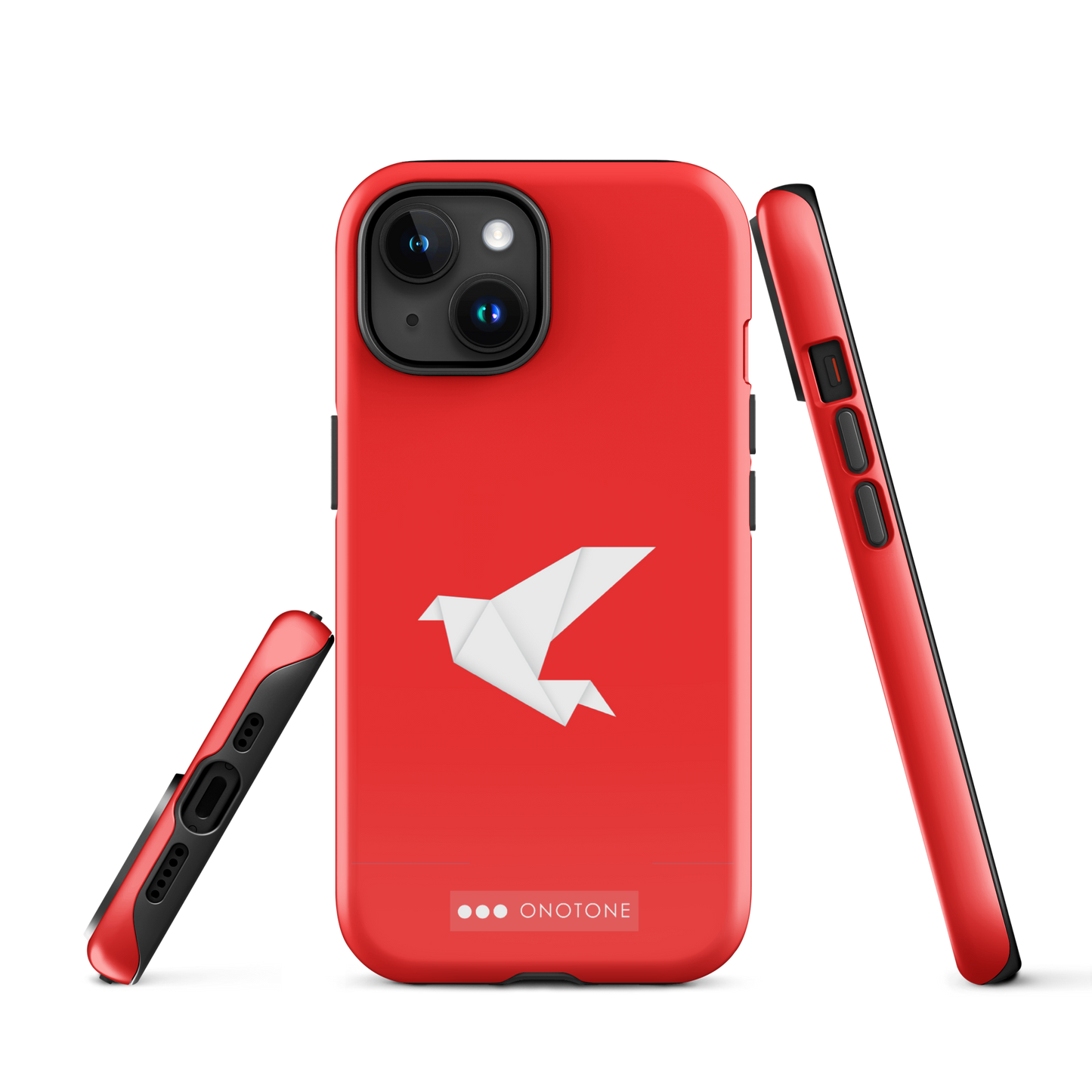 Dual Layer red modern iPhone® Case