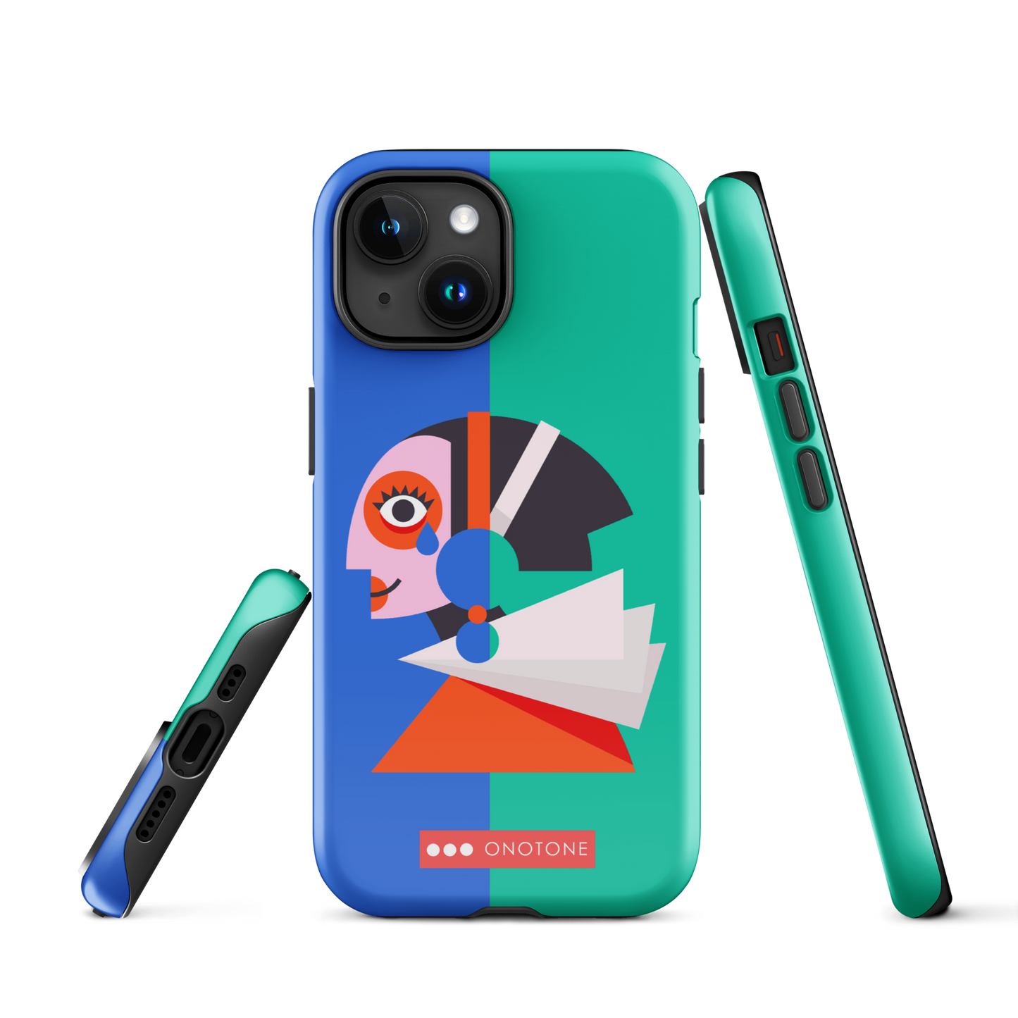 Dual Layer green modern iPhone® Case