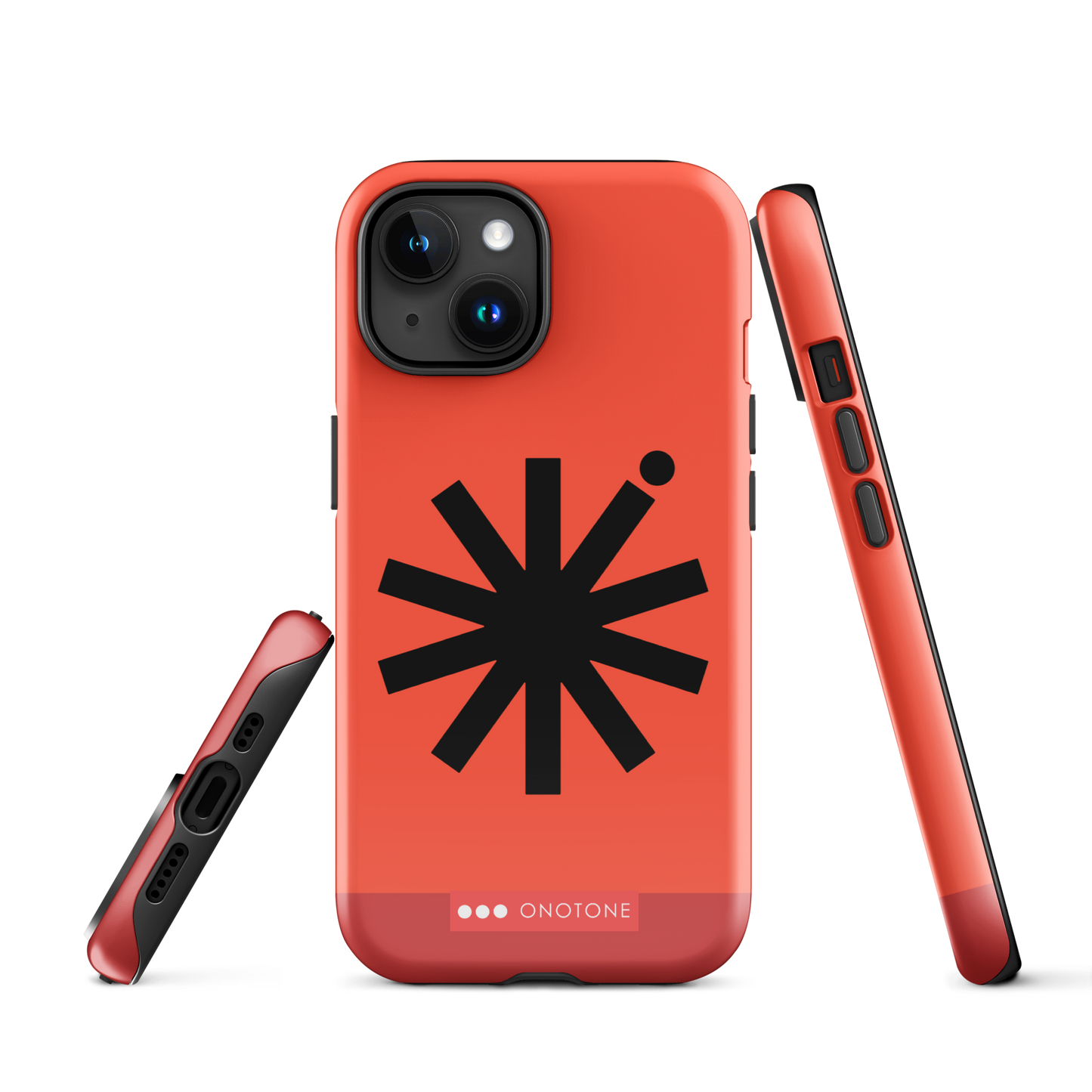 Dual Layer orange modern iPhone® Case