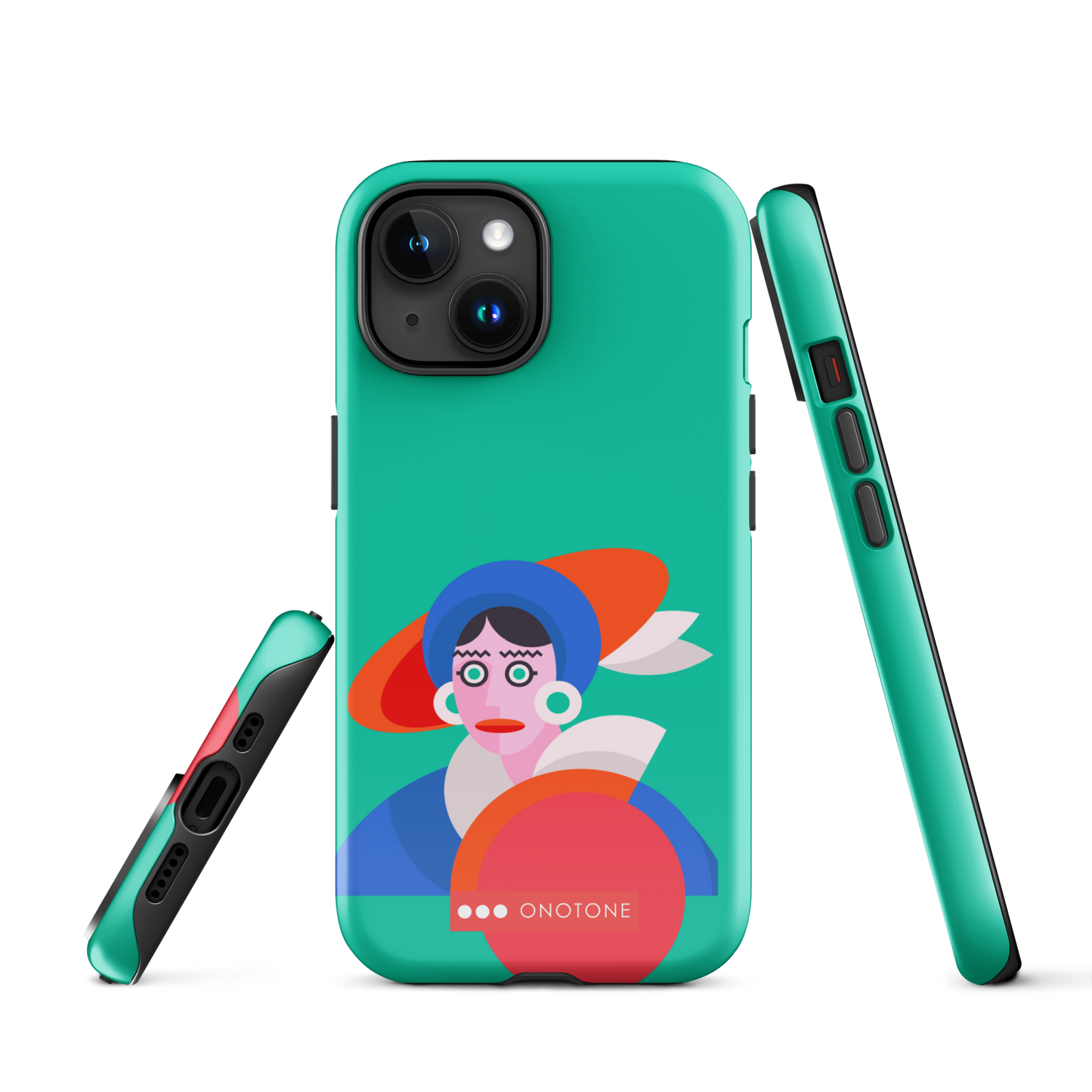 Dual Layer green modern iPhone® Case