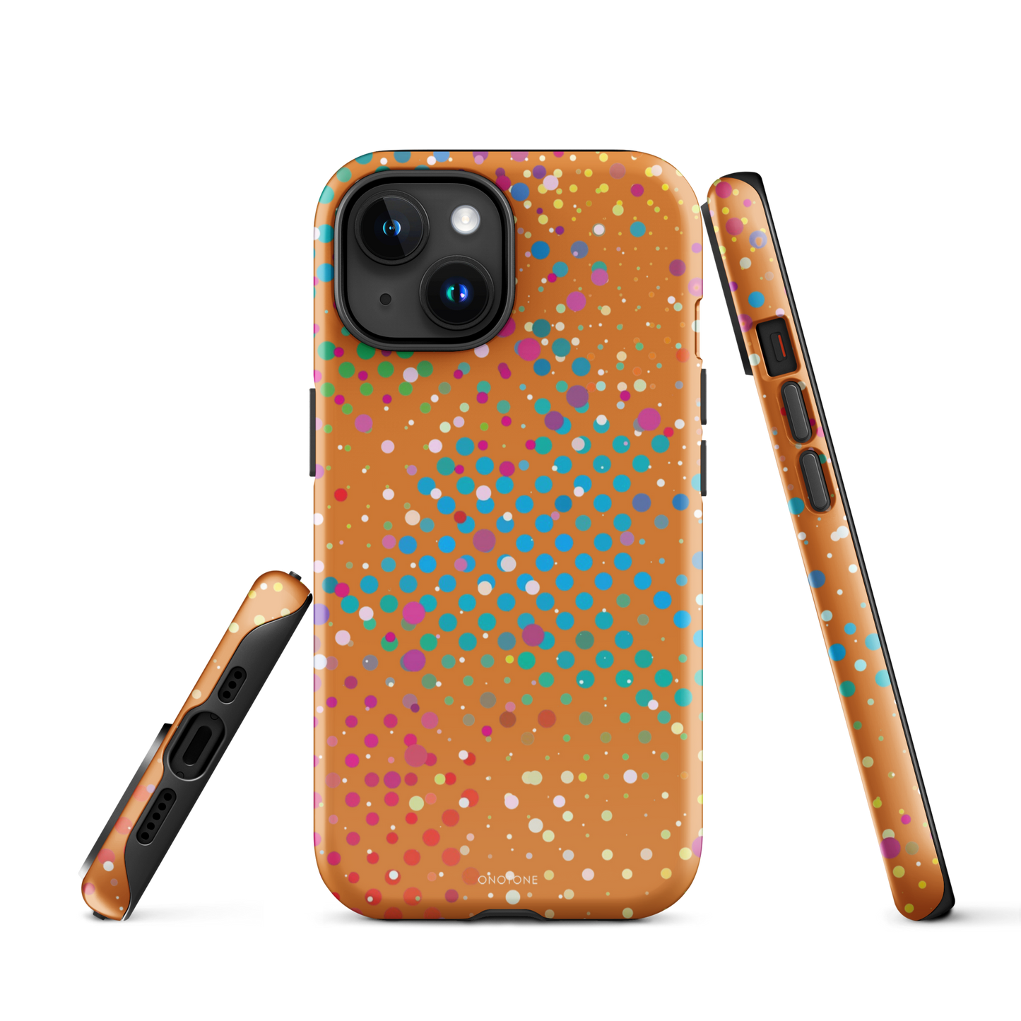 Tangerine Yellow Polka Dot iPhone 15 (MagSafe) Case
