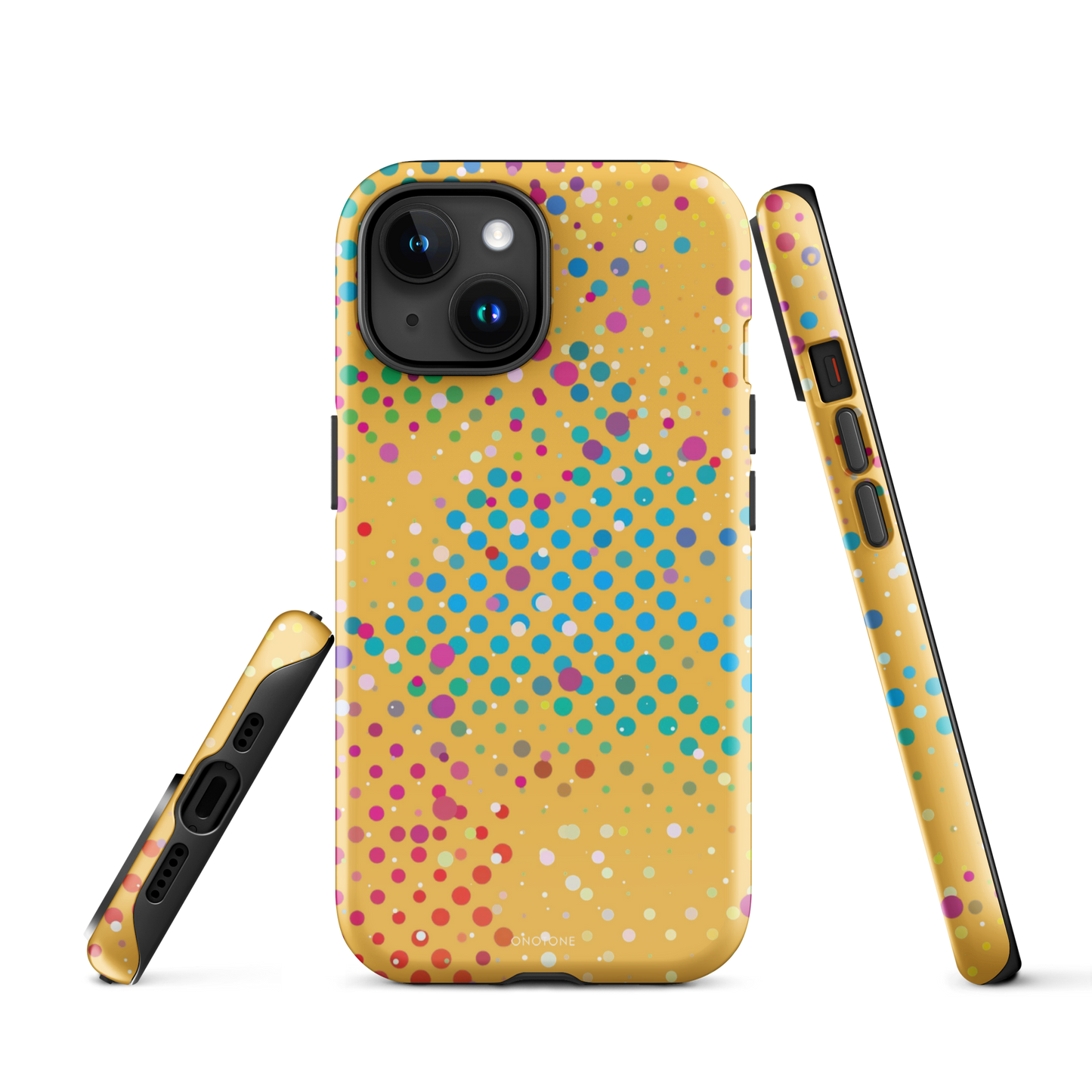 Yellow-Orange Polka Dot iPhone 15 (MagSafe) Case