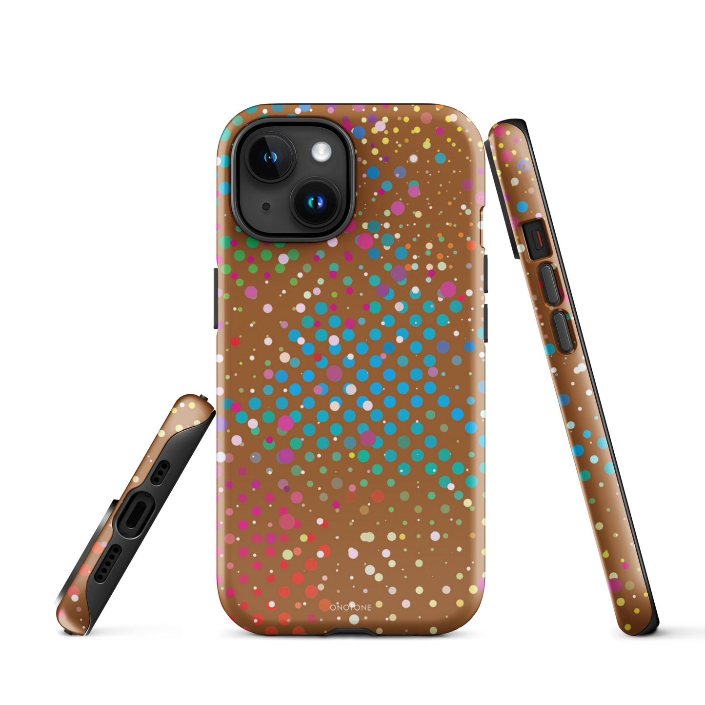 Cinnamon Brown Polka Dot iPhone 15 (MagSafe) Case