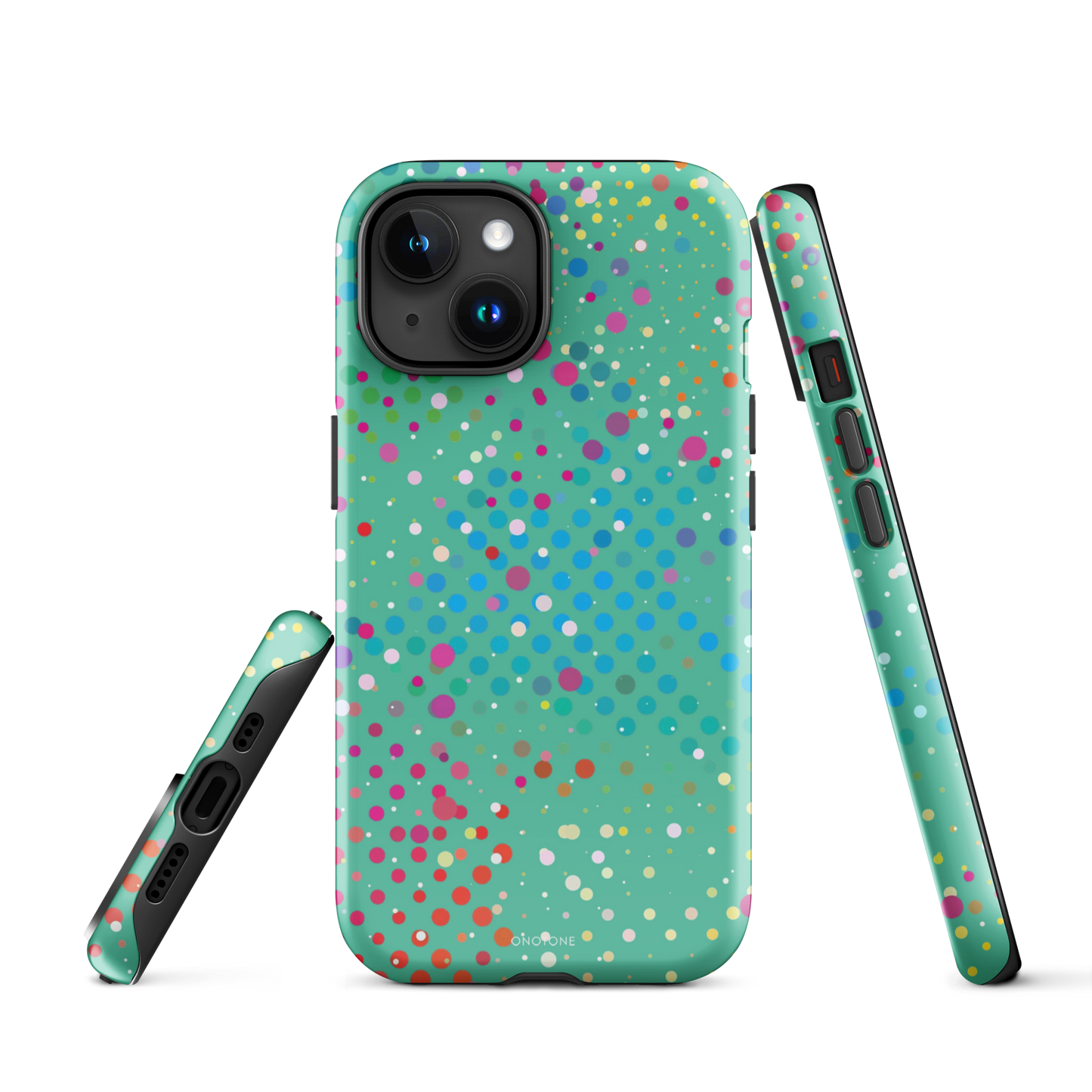 Pearl Aqua Polka Dot iPhone 15 (MagSafe) Case