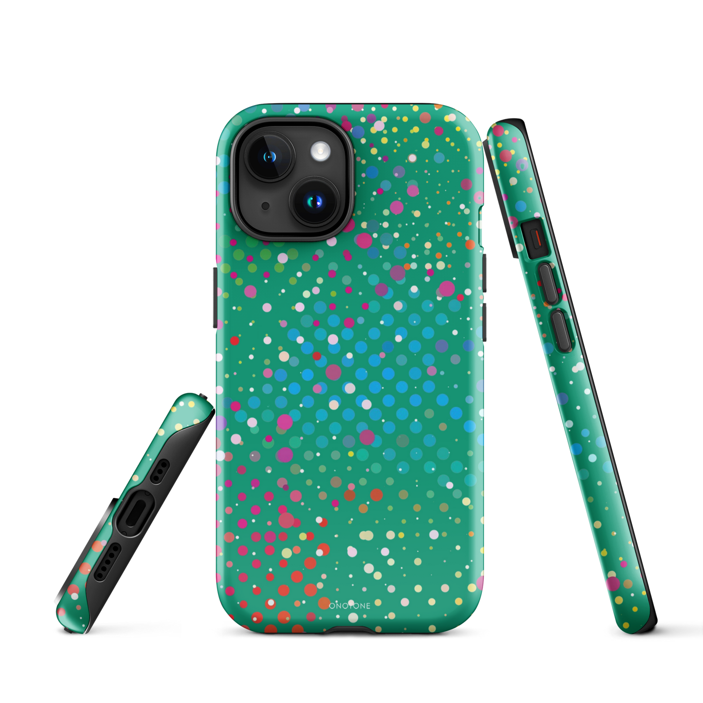 Spanish Green Polka Dot iPhone 15 (MagSafe) Case