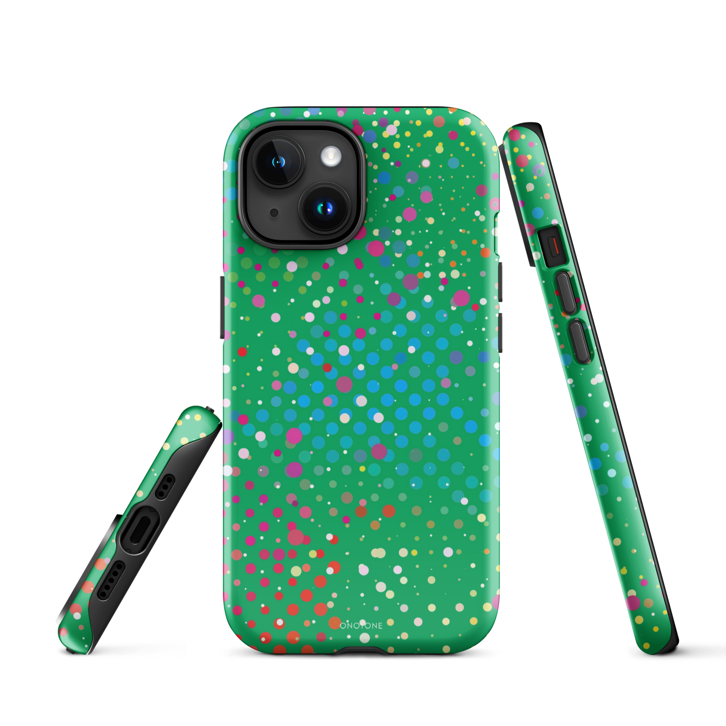 Shamrock Green Polka Dot iPhone 15 (MagSafe) Case