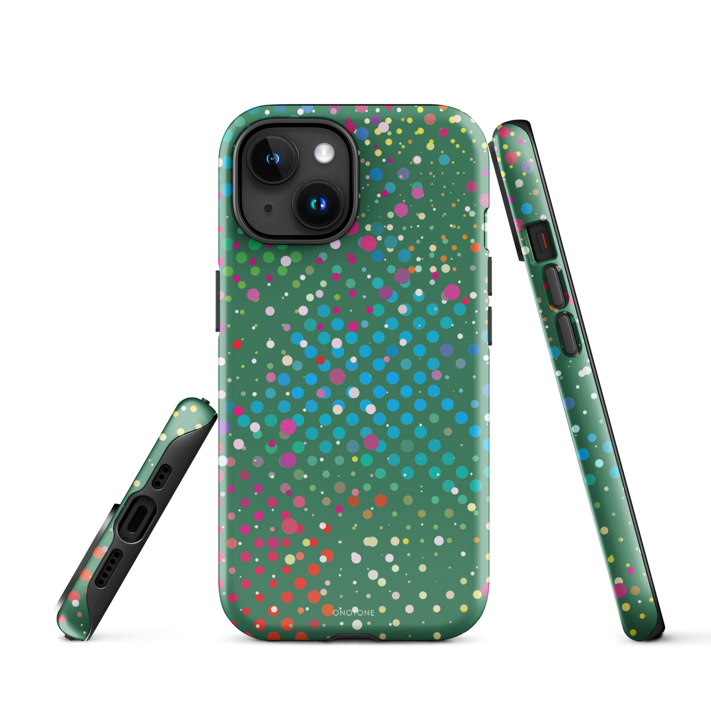 La Salle Green Polka Dot iPhone 15 (MagSafe) Case