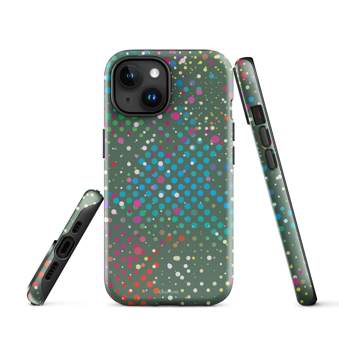 Evergreen Polka Dot iPhone 15 (MagSafe) Case