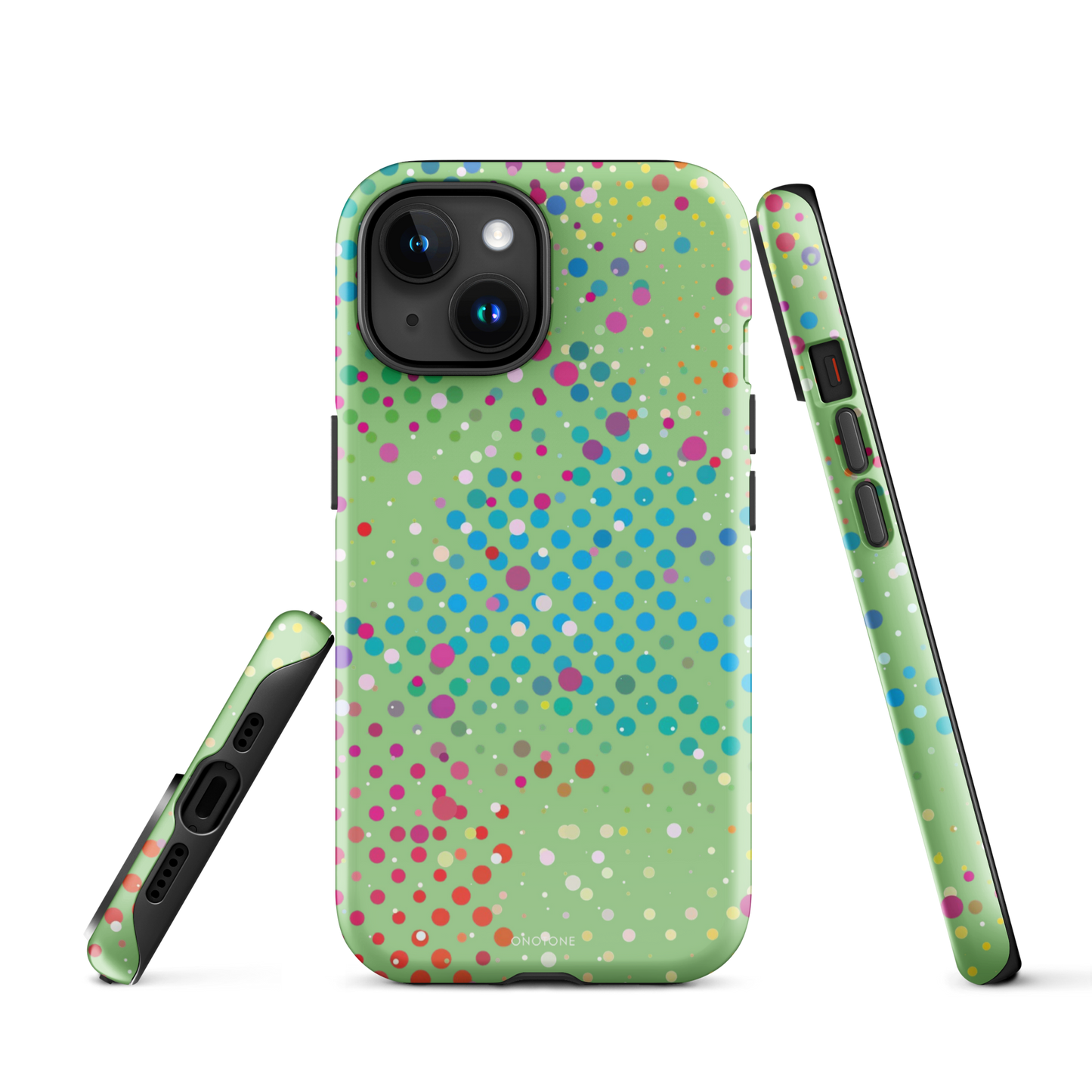Granny Smith Apple Polka Dot iPhone 15 (MagSafe) Case