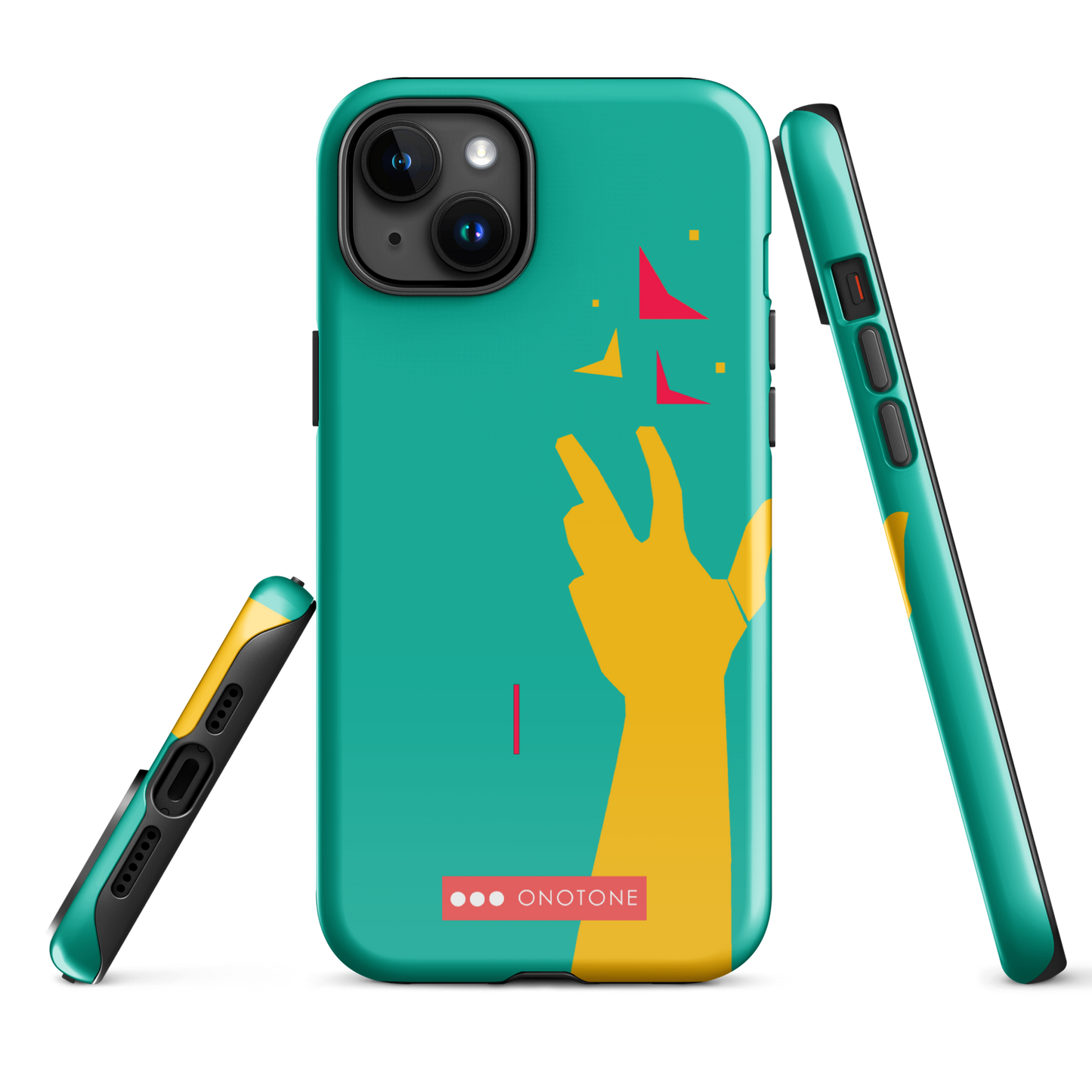 Dual Layer green modern iPhone® Case
