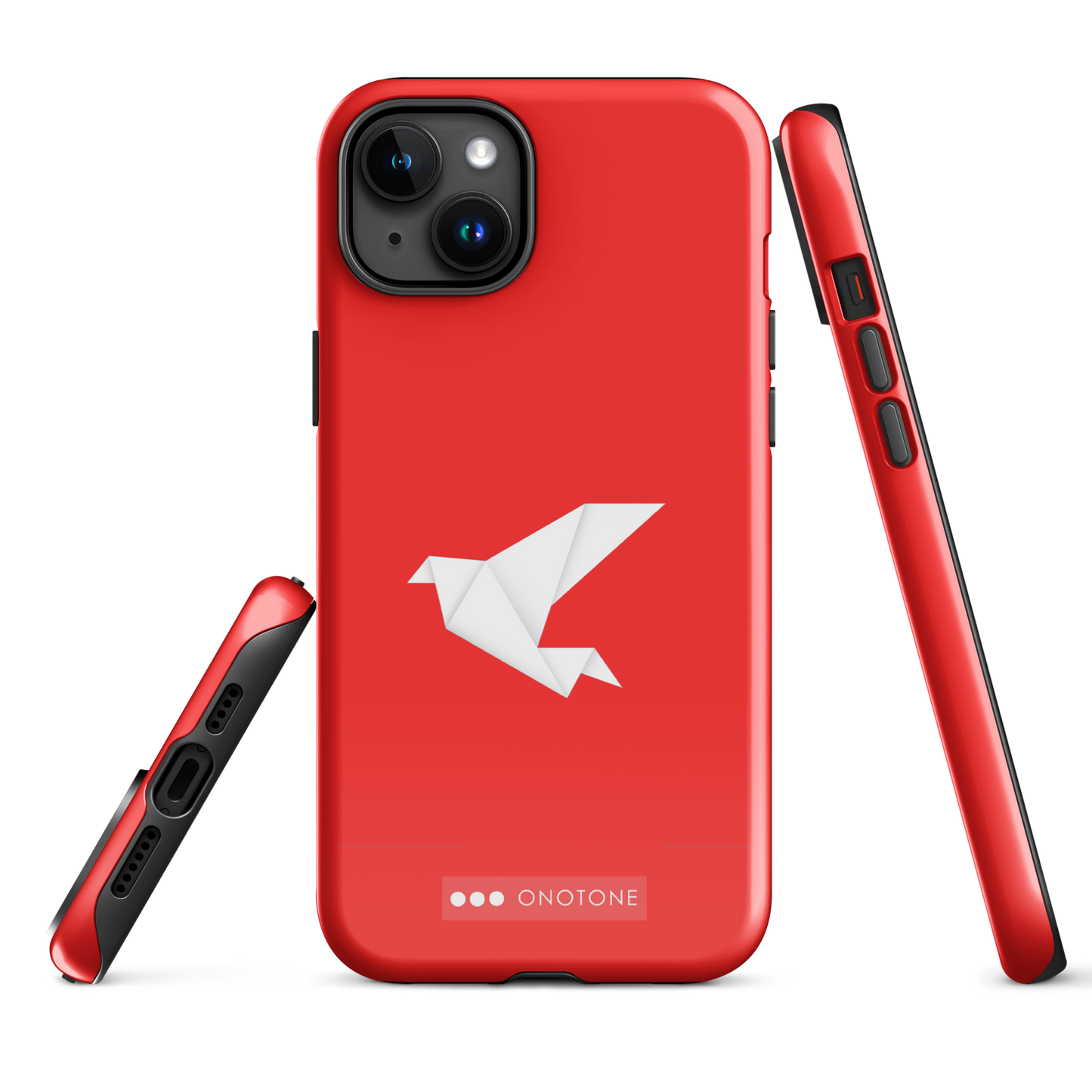 Dual Layer red modern iPhone® Case