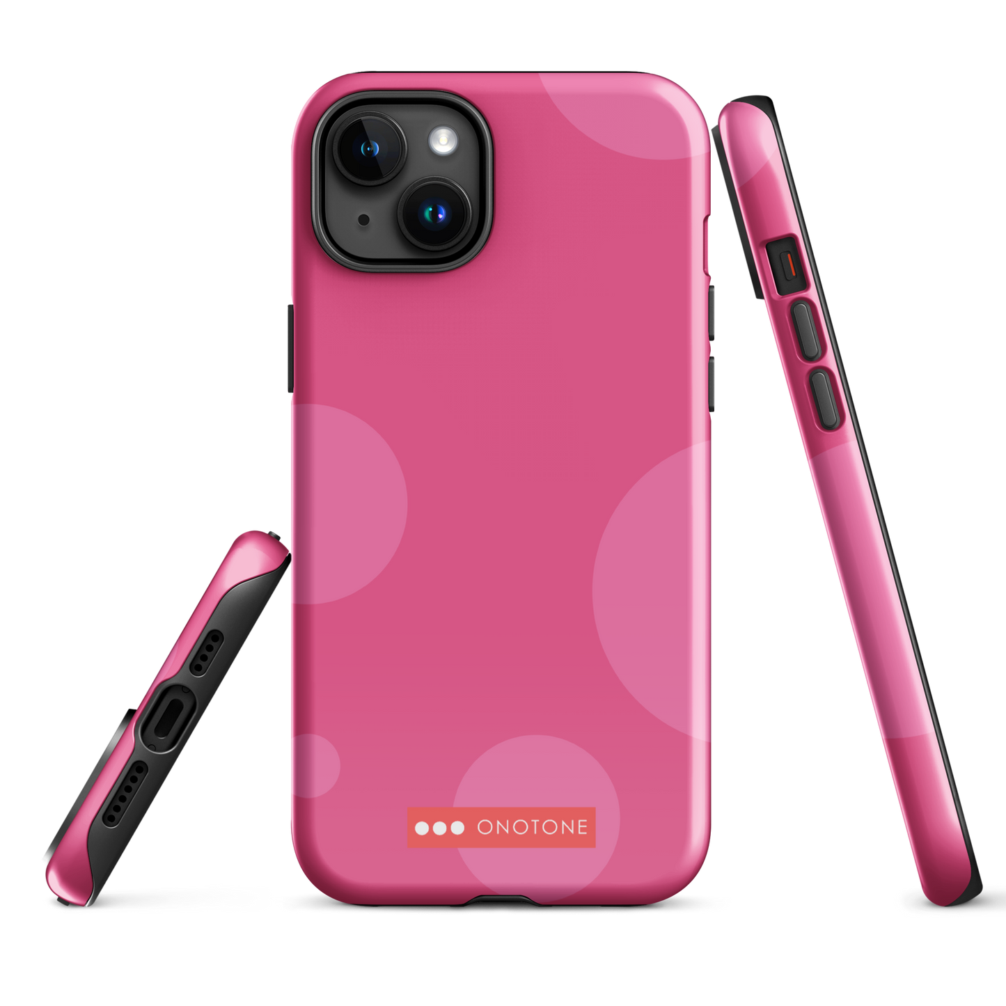 Dual Layer pink modern iPhone® Case