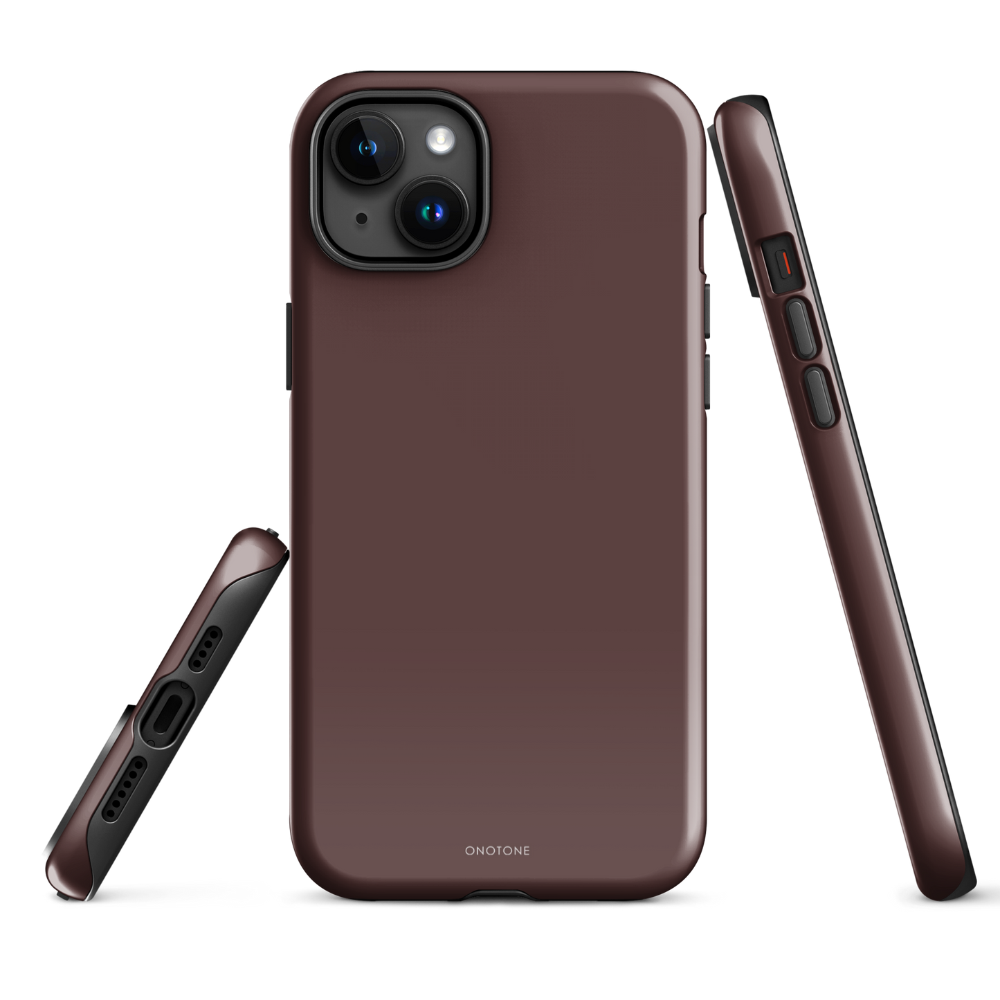 GRAY MINIMALIST IPHONE® CASE - PANTONE® BITTER CHOCOLATE