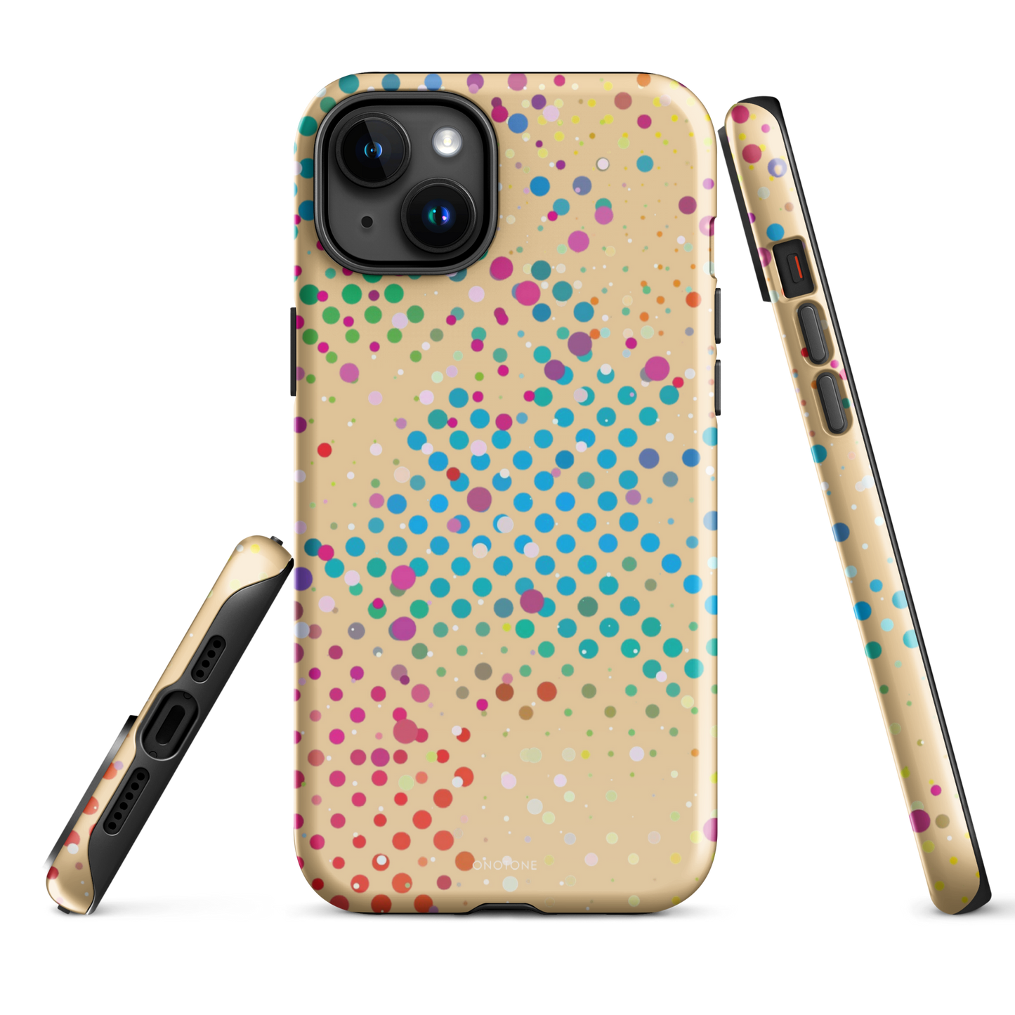 Beige Polka Dot iPhone 15 Plus (MagSafe) Case
