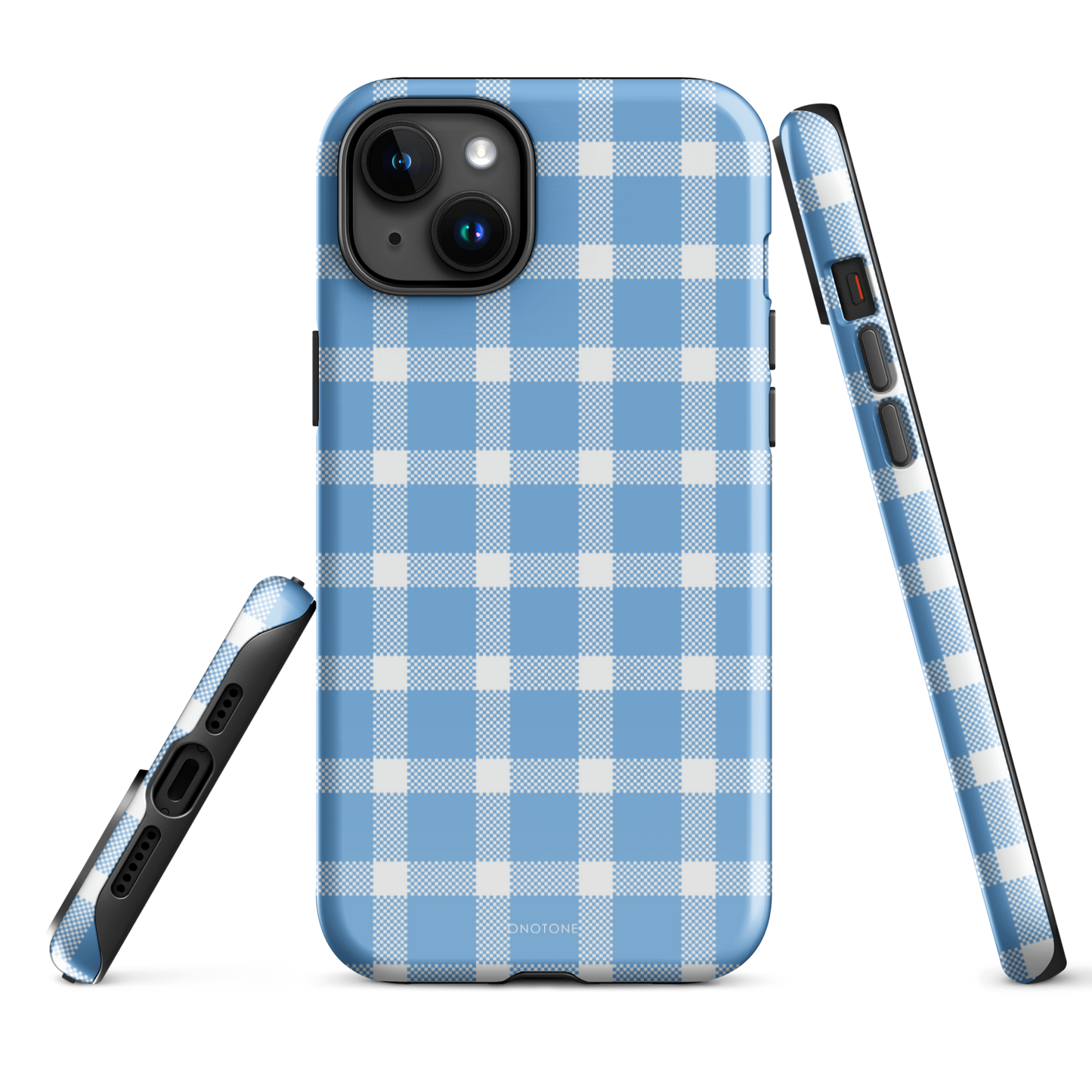 Light Blue Plaid iPhone Case – Durable, Stylish & Shockproof Protection - Durable, Stylish, Reliable Protection (BP-284)