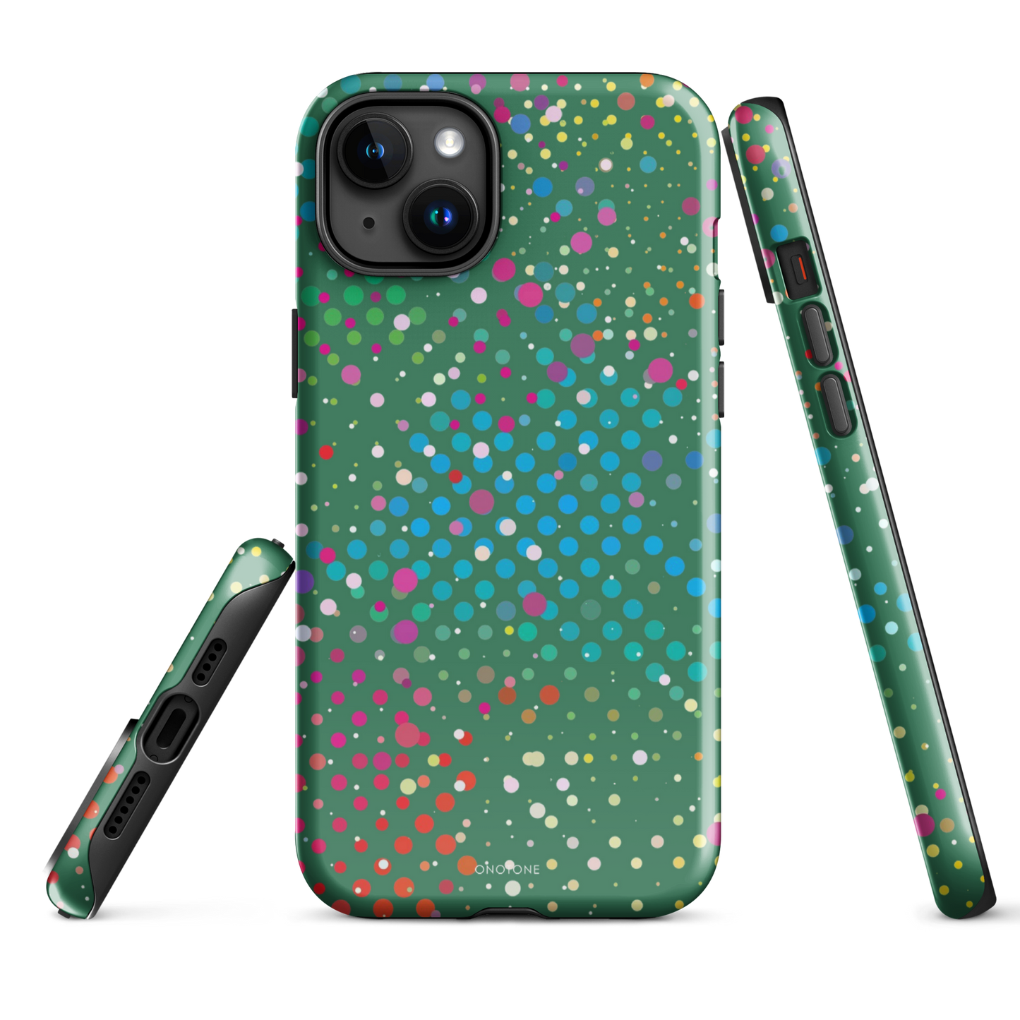 La Salle Green Polka Dot iPhone 15 Plus (MagSafe) Case