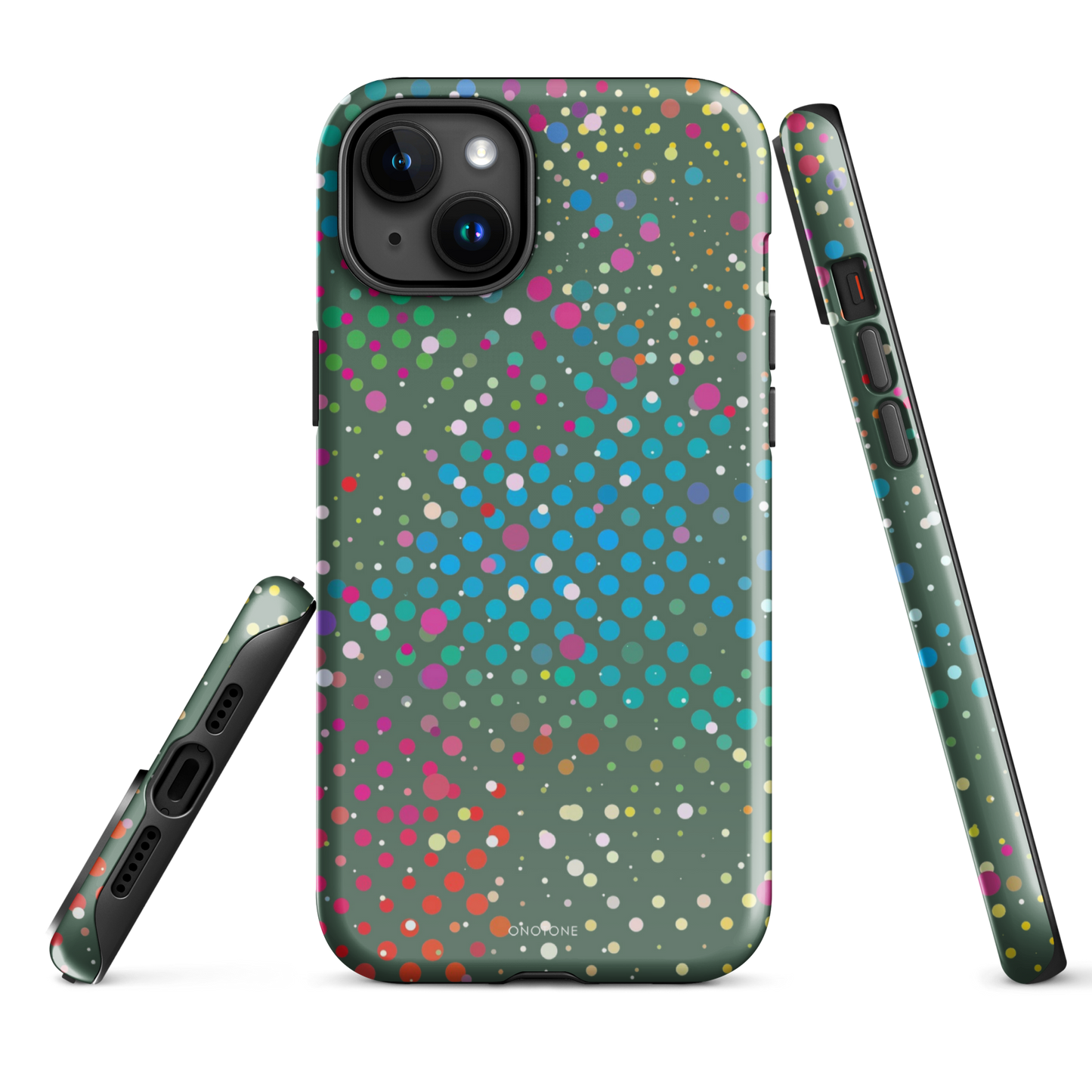 Evergreen Polka Dot iPhone 15 Plus (MagSafe) Case