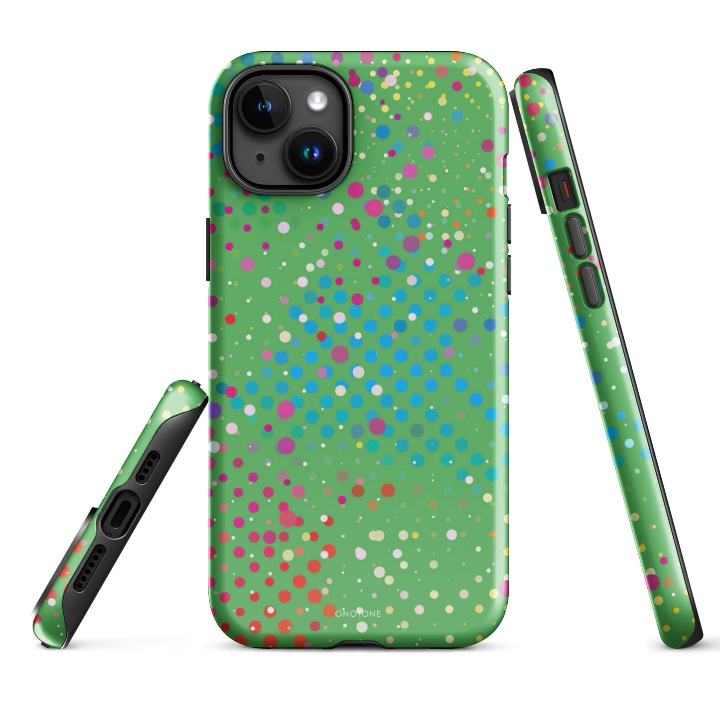 Leafy Green Polka Dot iPhone 15 Plus (MagSafe) Case